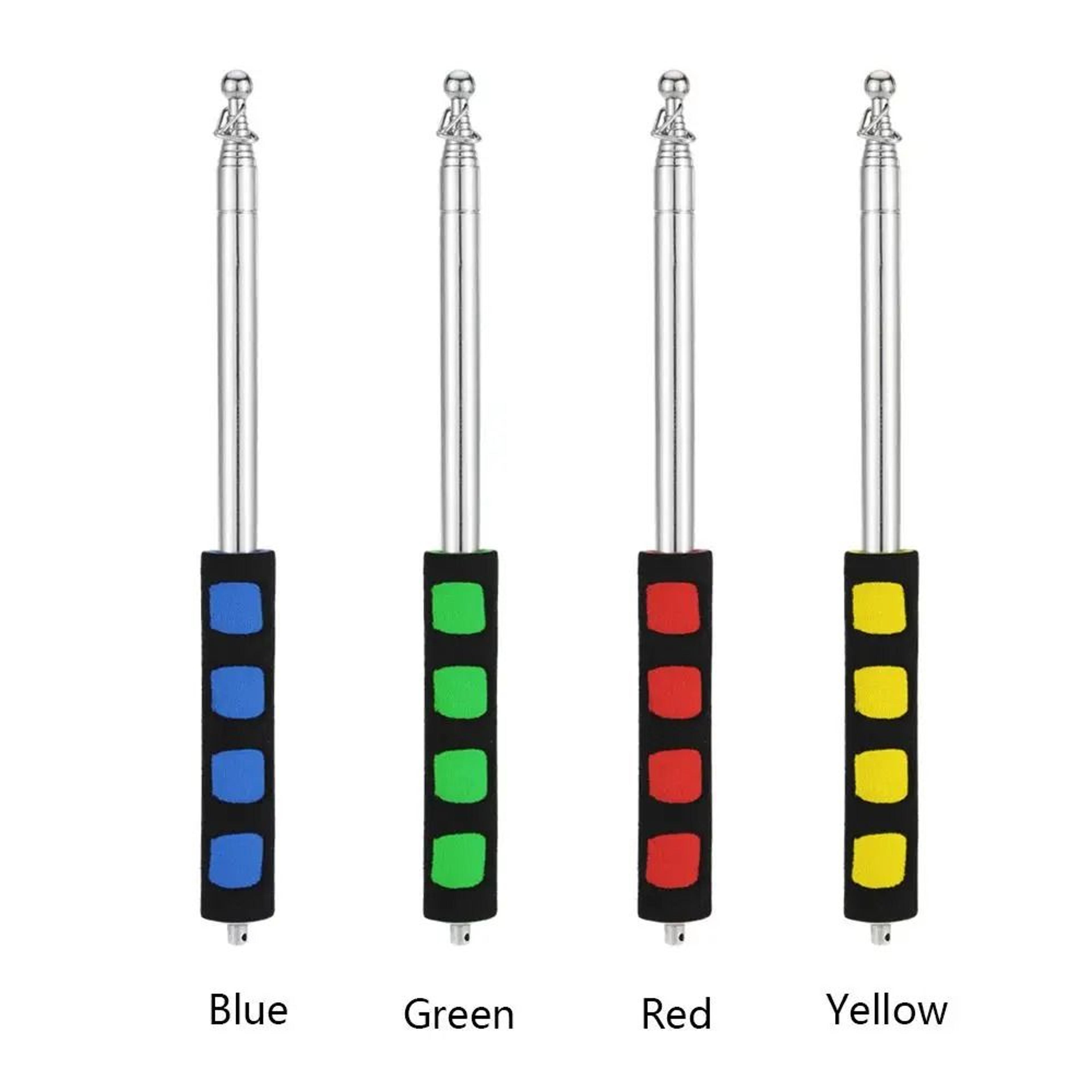 Telescopic Flagpole Stainless Steel Extendable Pointer Stick For Teaching And Tours 5