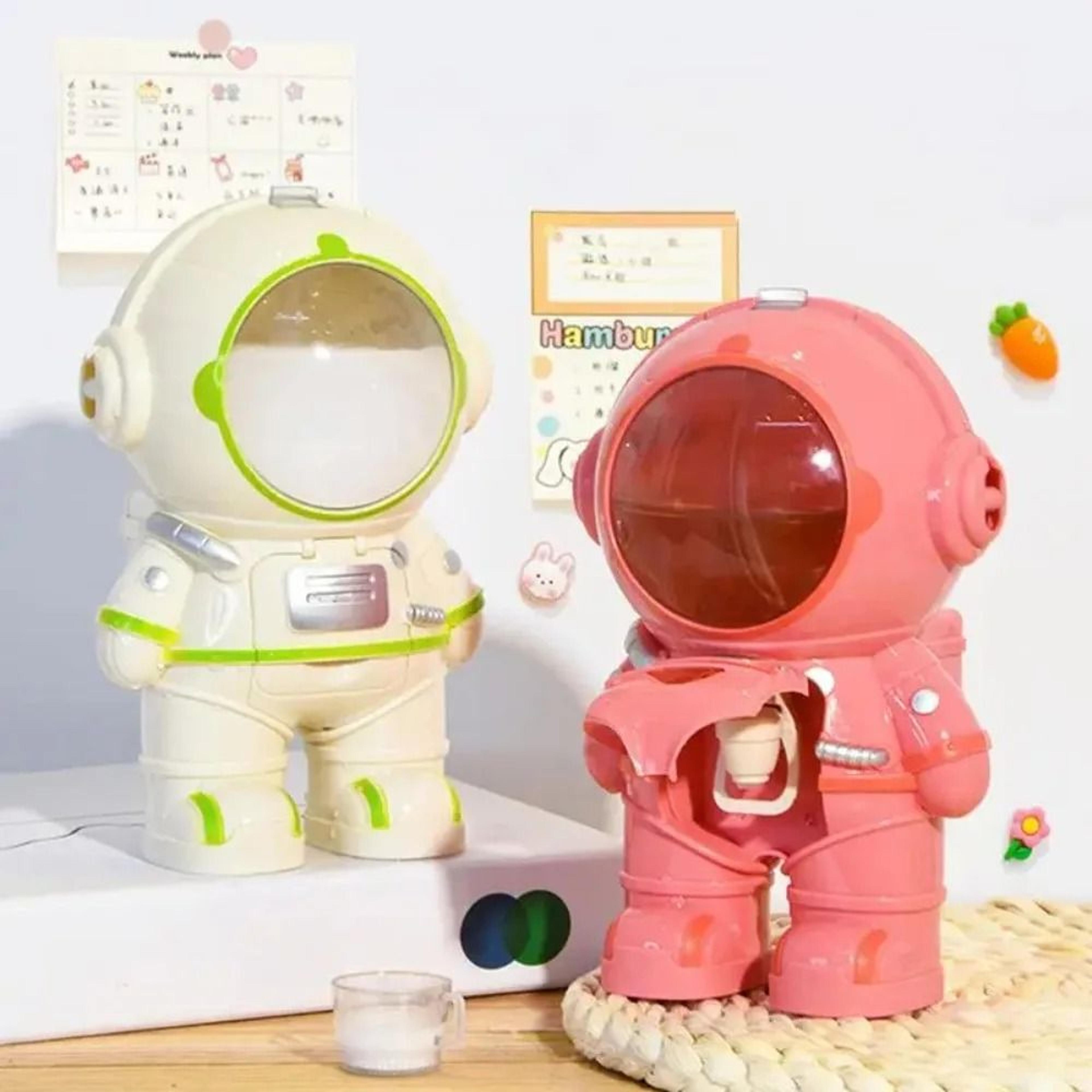 astronaut kids water bottle with straw portable mini water dispenser cup