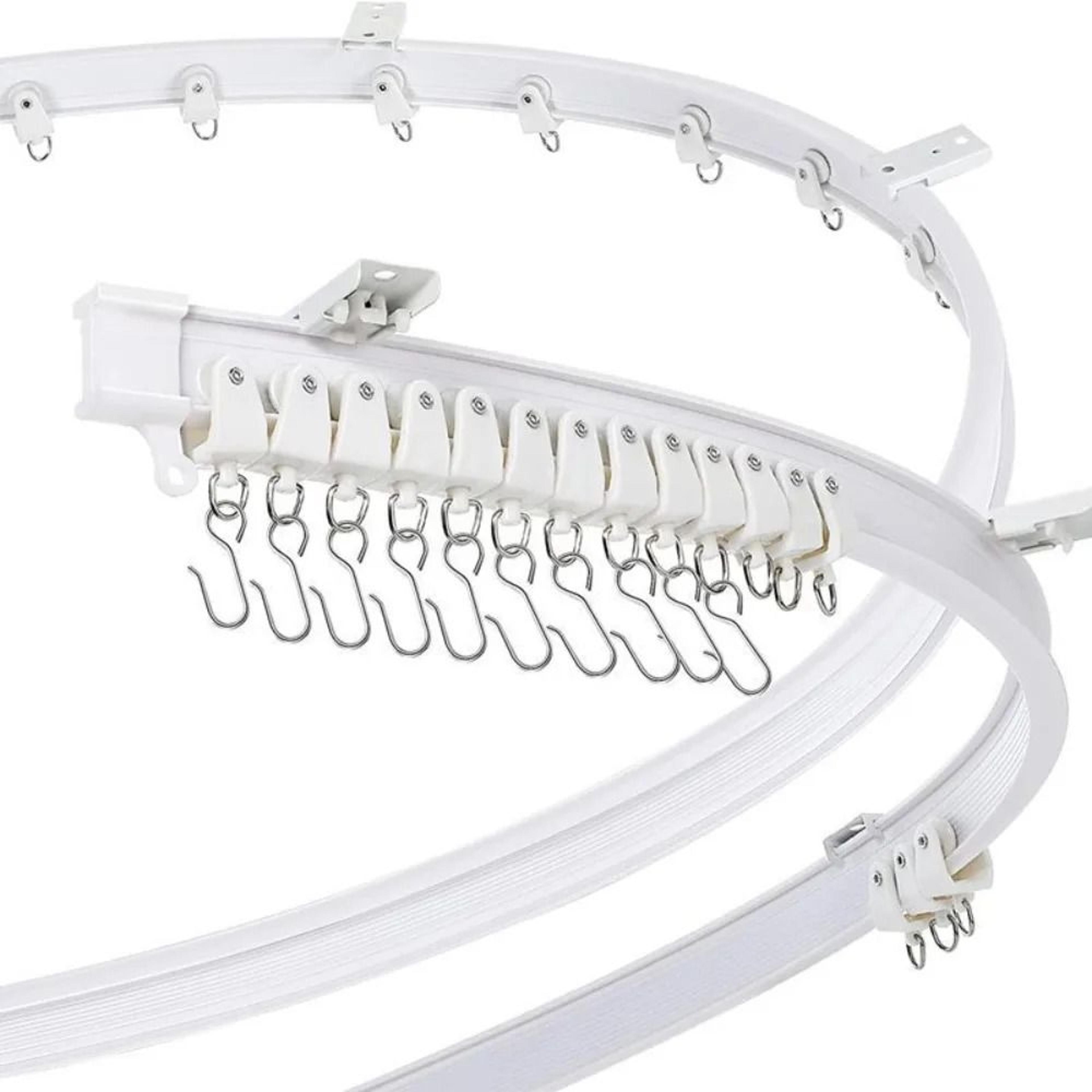 Modern Silent Curtain Track Rail Bendable Plastic Ceiling Curtain Track 8