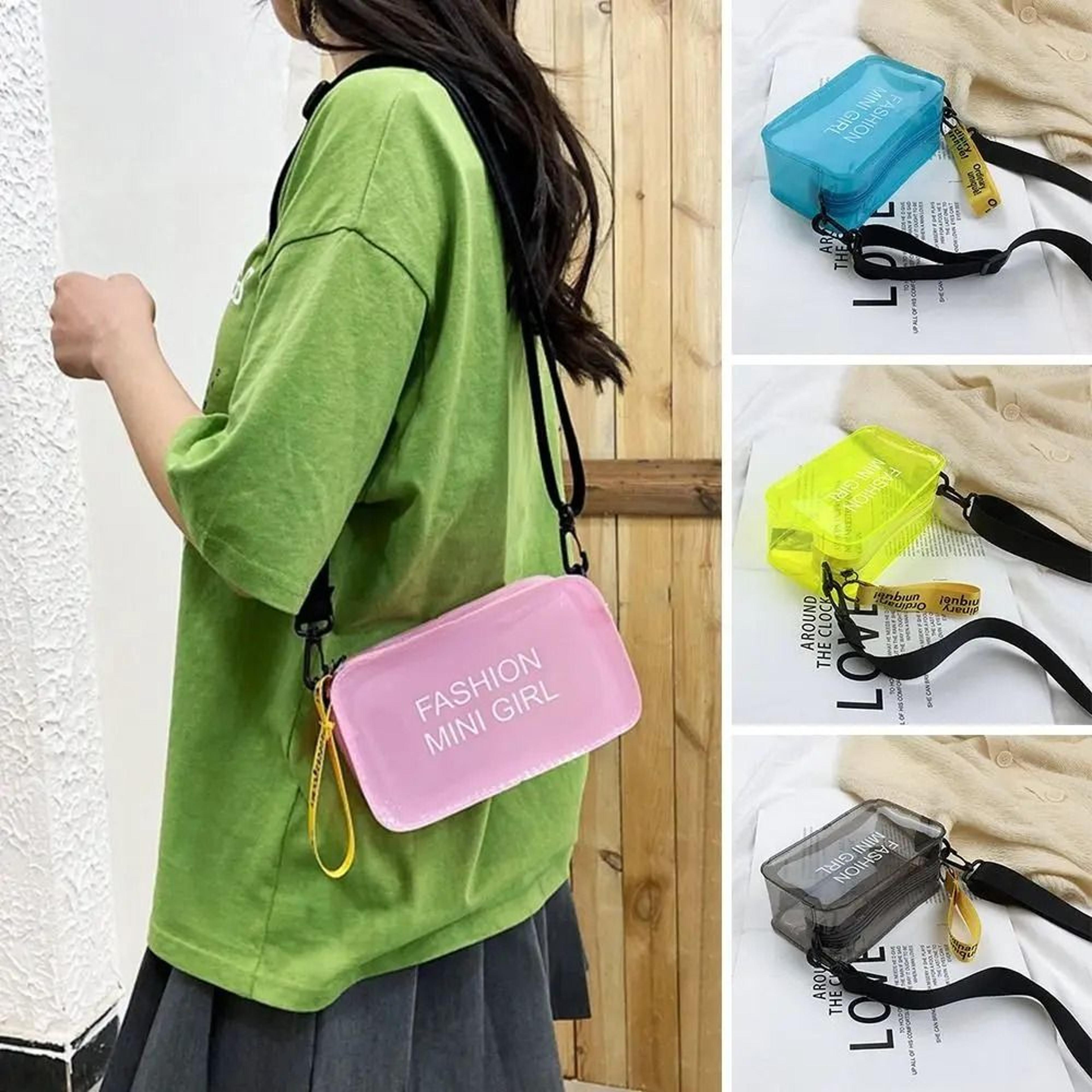 transparent crossbody bag pvc jelly mini shoulder messenger bag