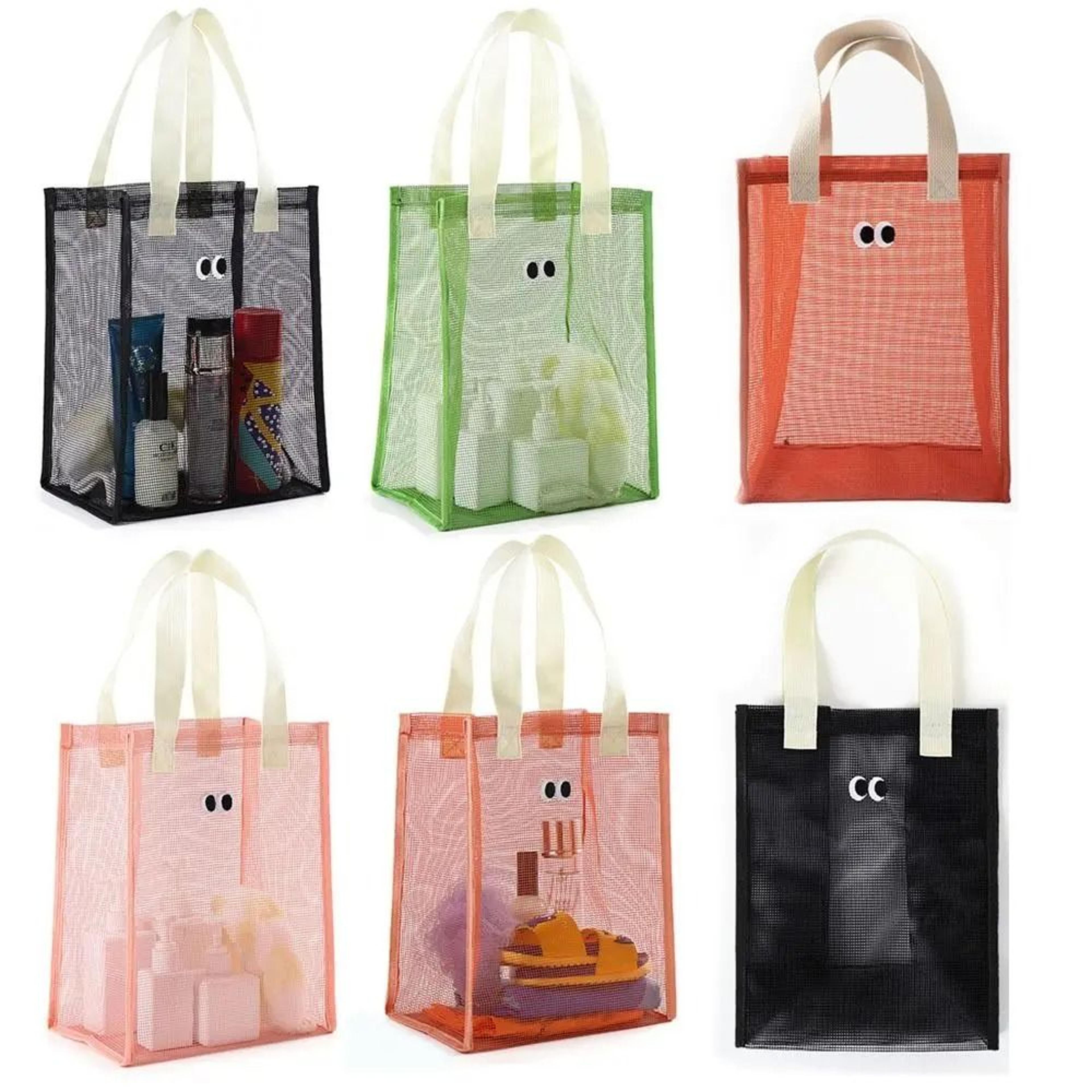 mesh cosmetic travel bag large capacity beach storage wash pouch