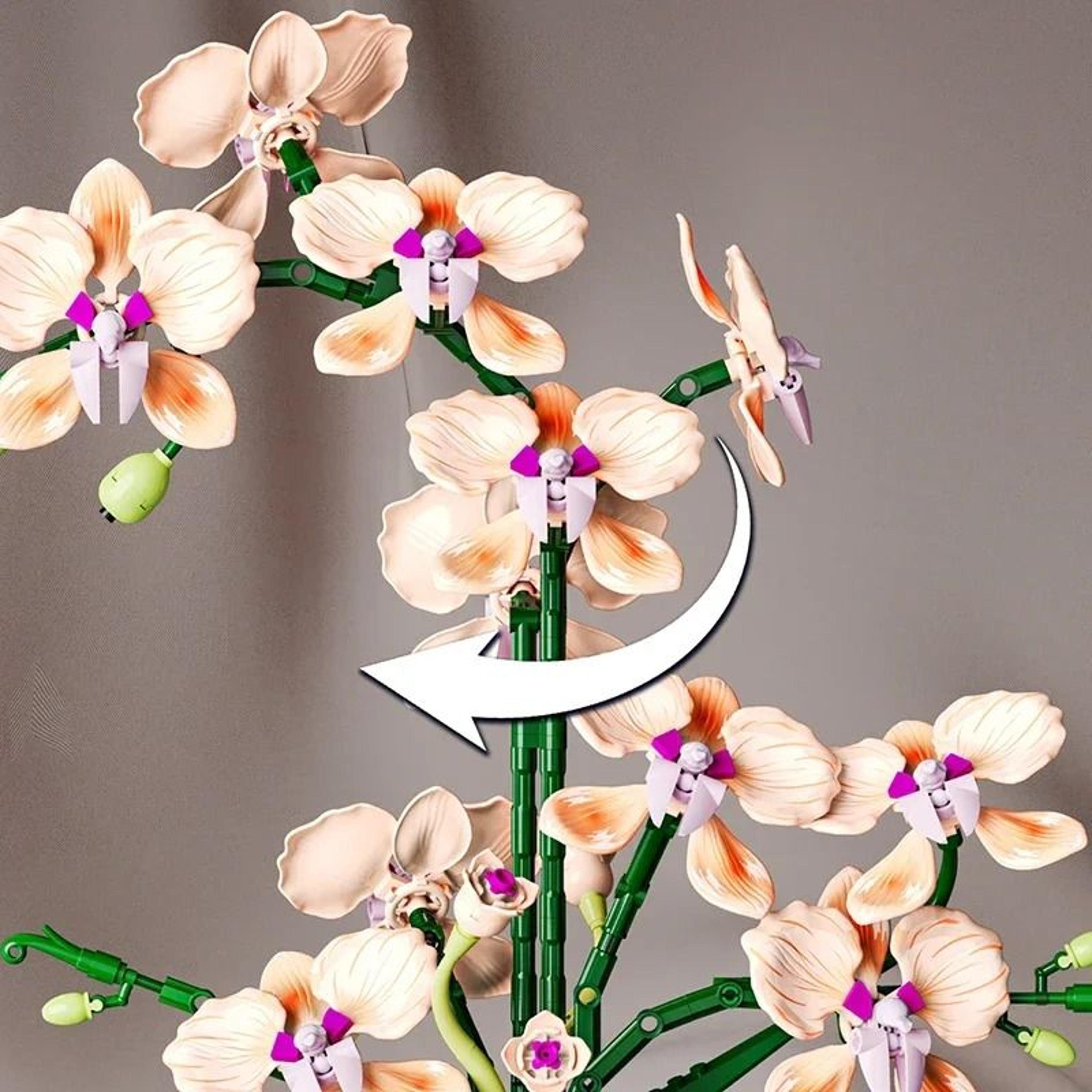 Orchid Flower Building Blocks Bouquet Decorative Brick Set 2