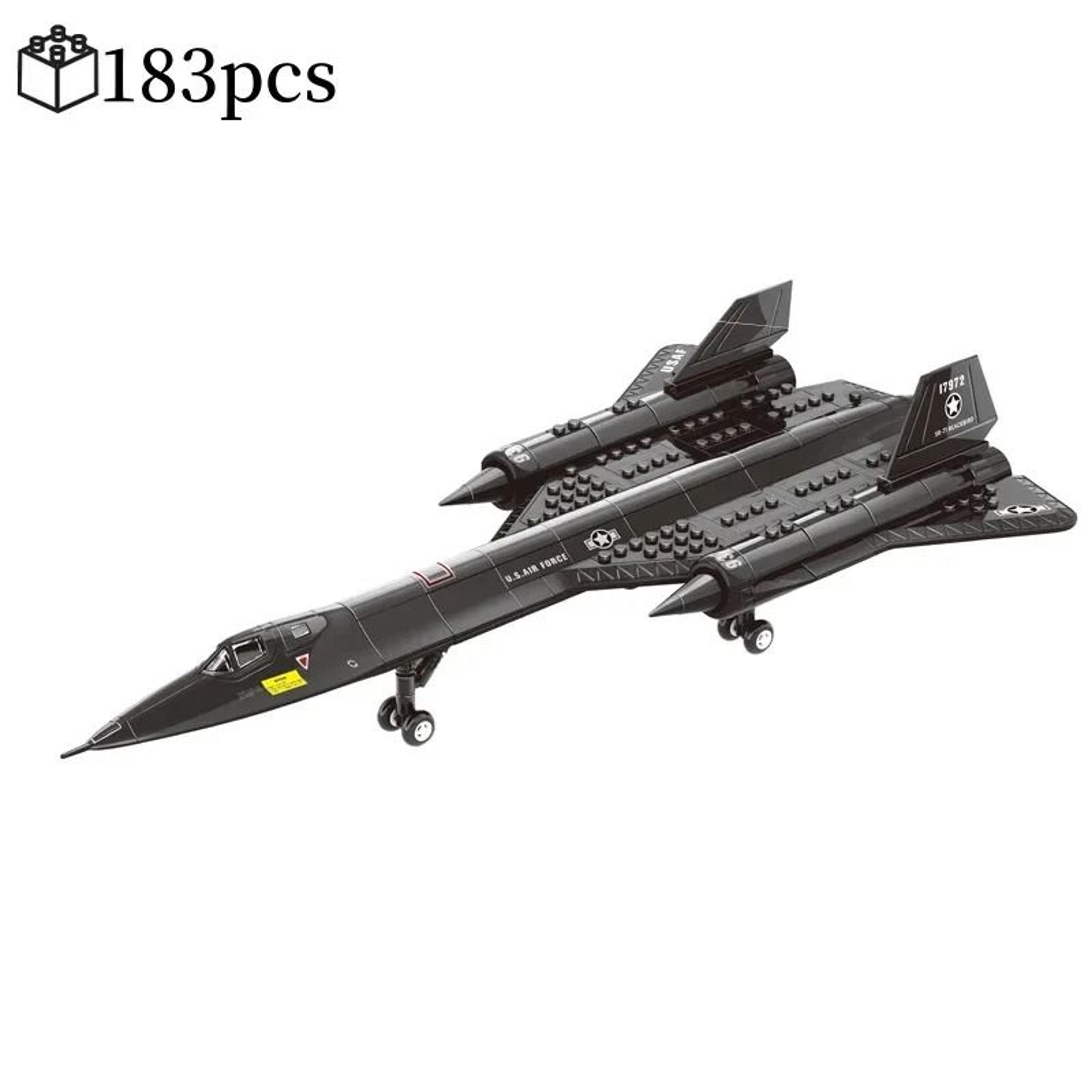sr71 spy plane building blocks military aircraft model kit