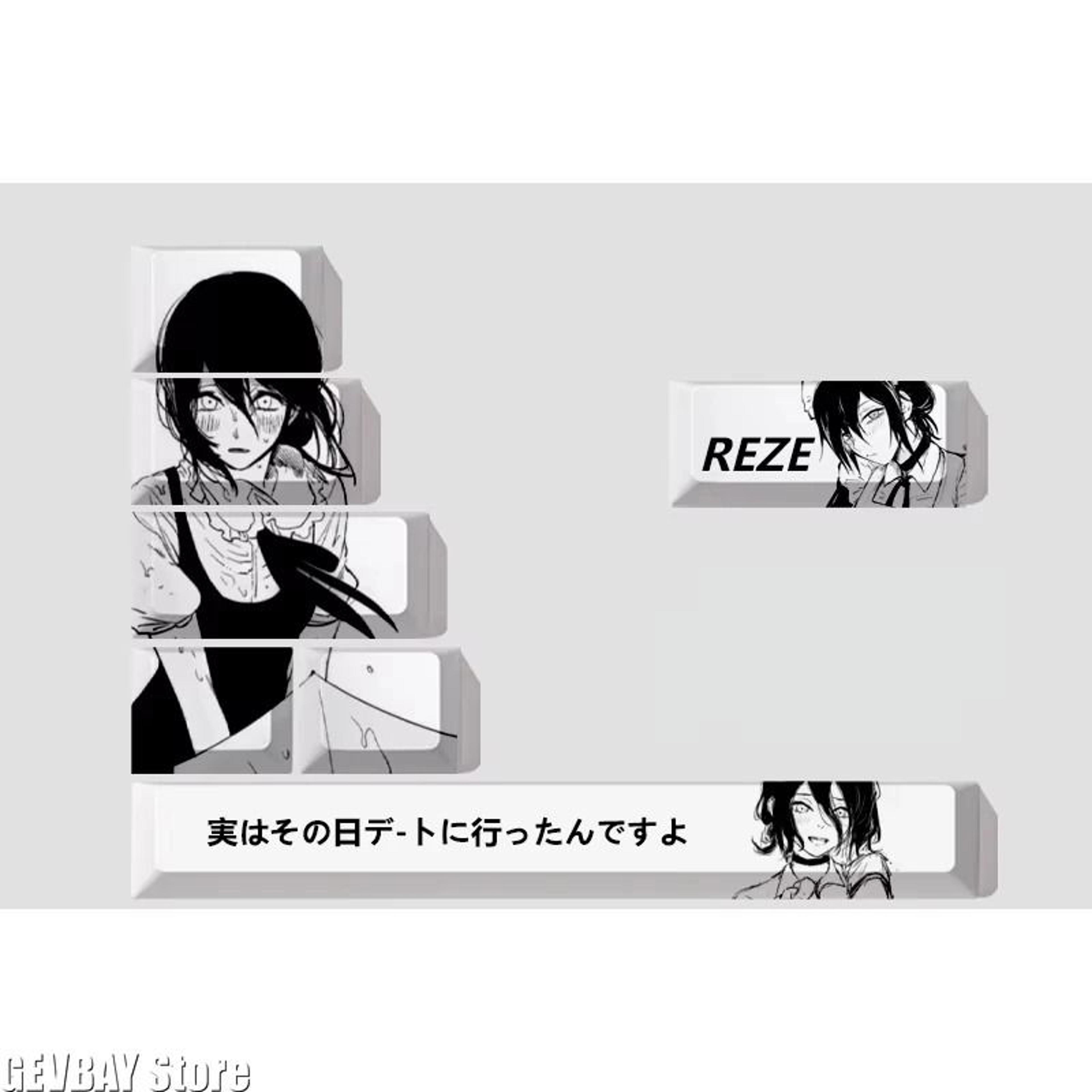 Anime Character PBT Keycaps Cherry Profile Custom Mechanical Set 4