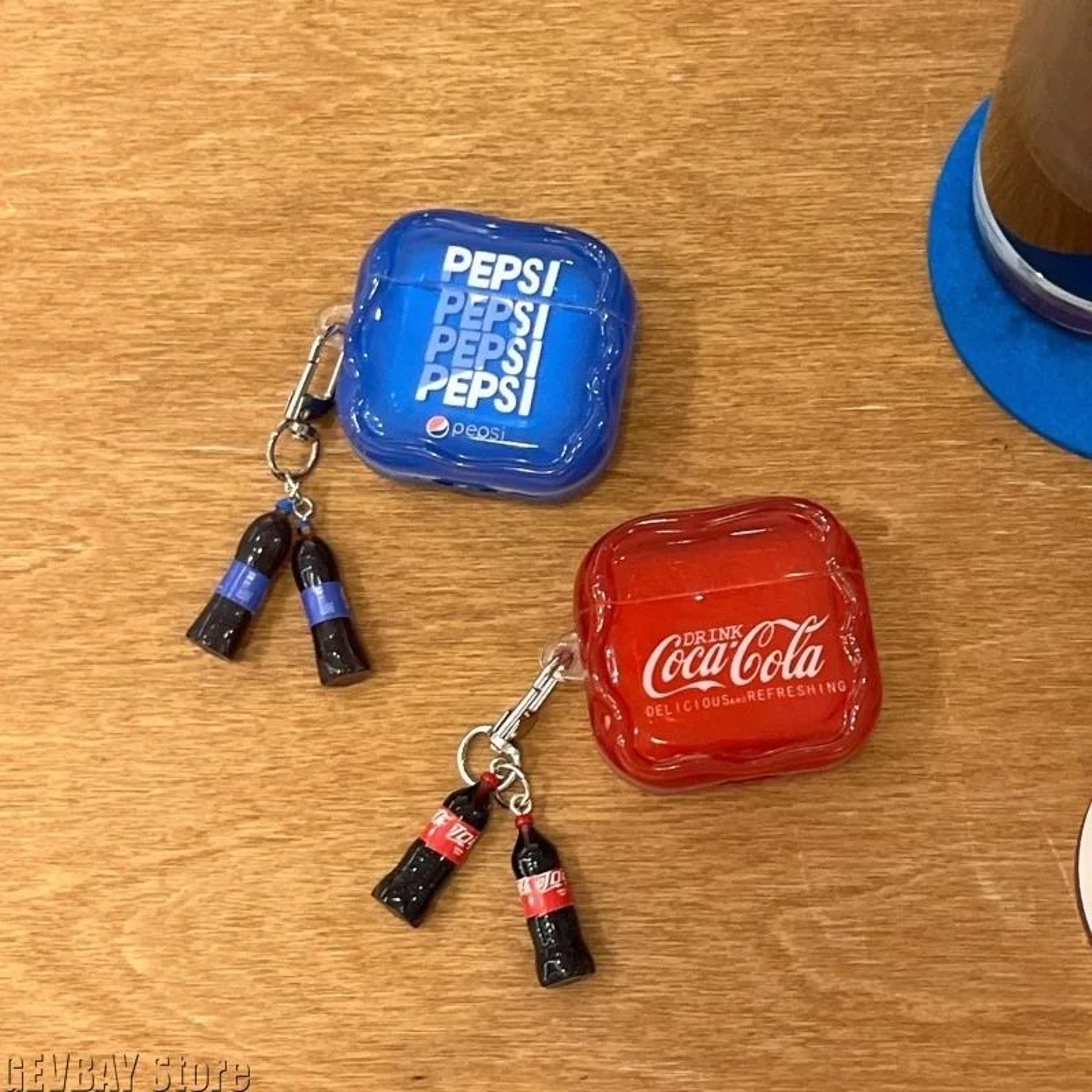 cute bottle style airpods case cover with keychain protective silicone case