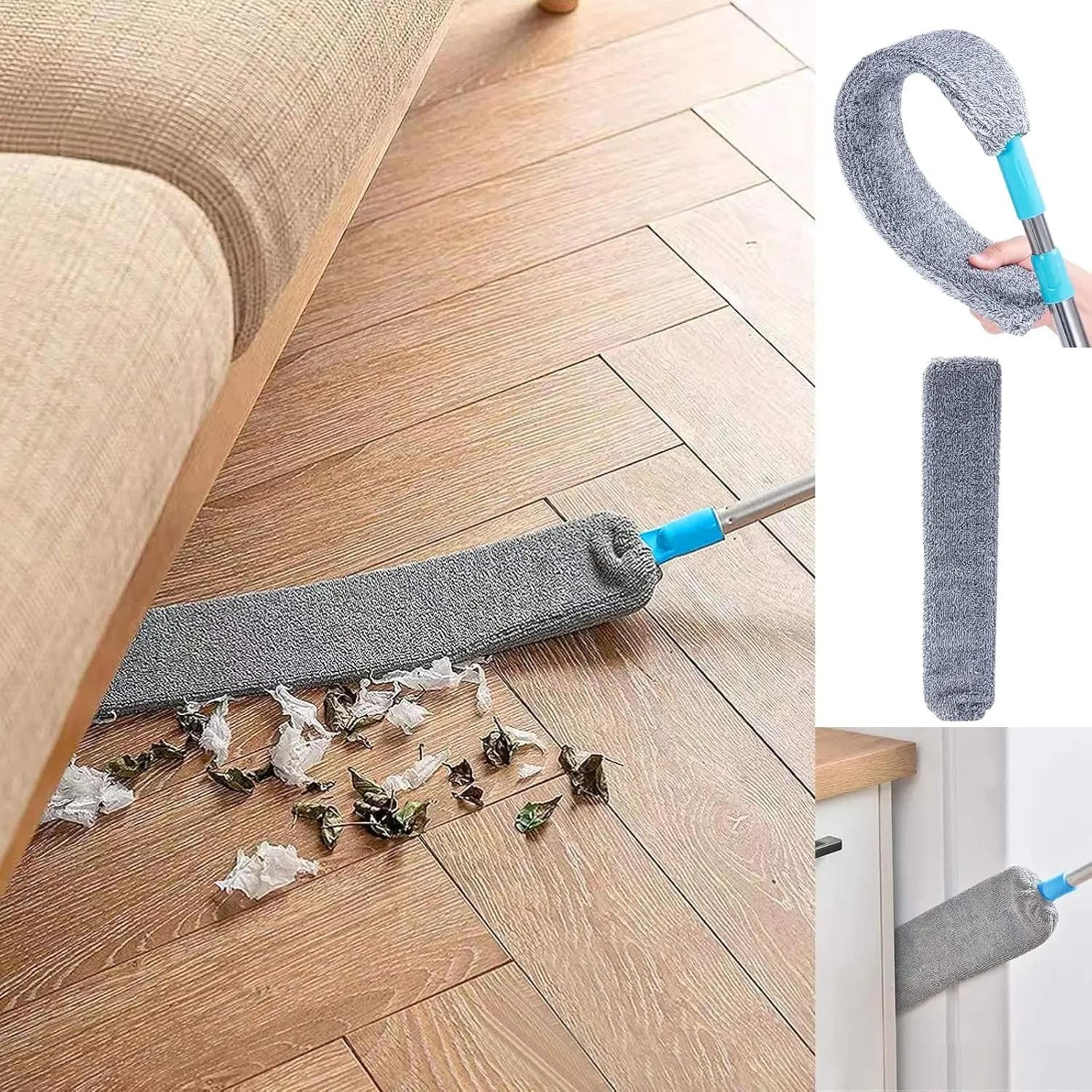 Long Handle Dust Mop Extendable Floor And Ceiling Cleaning Tool With Microfiber Pads 8