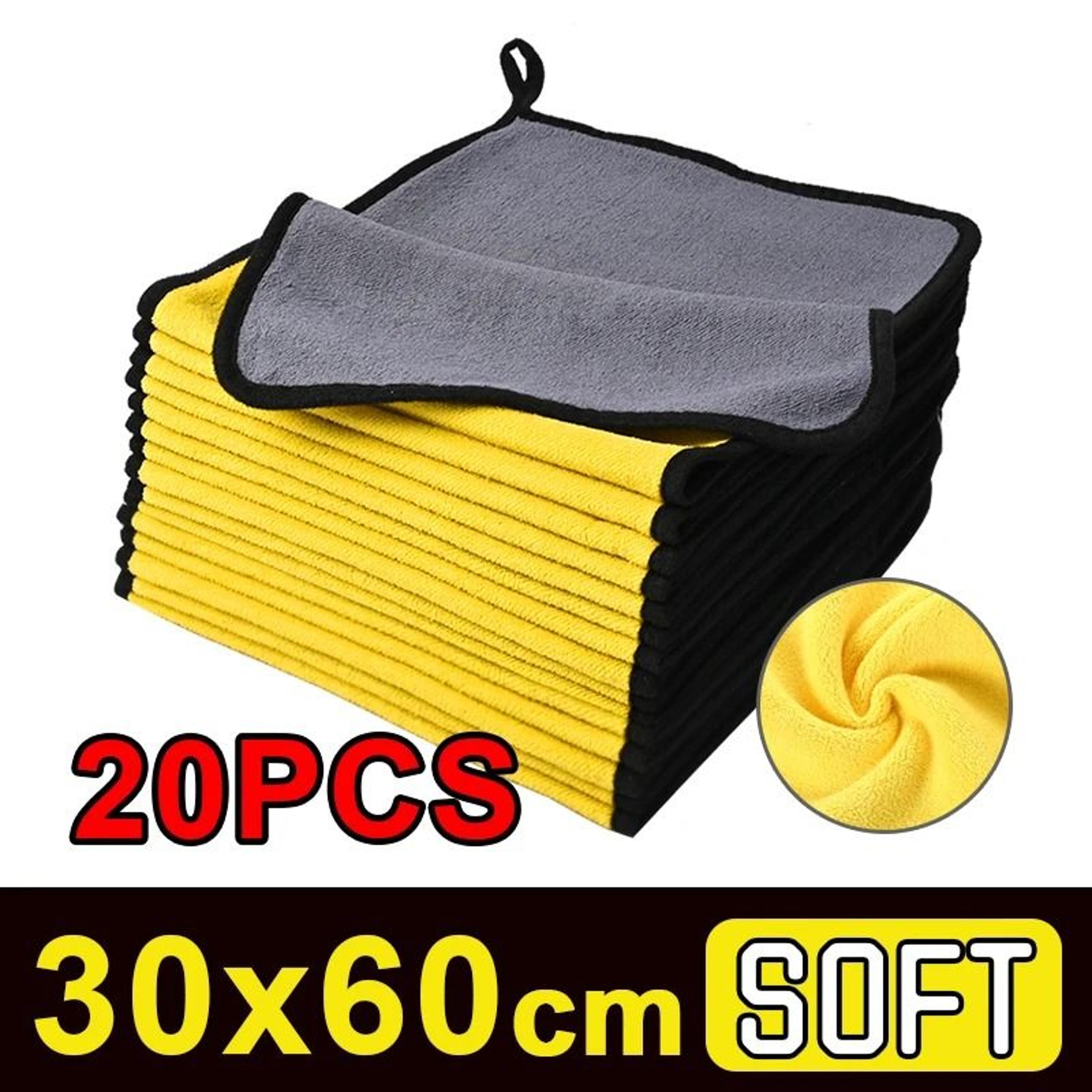 ultra soft microfiber car wash towel set high absorbent cleaning cloth
