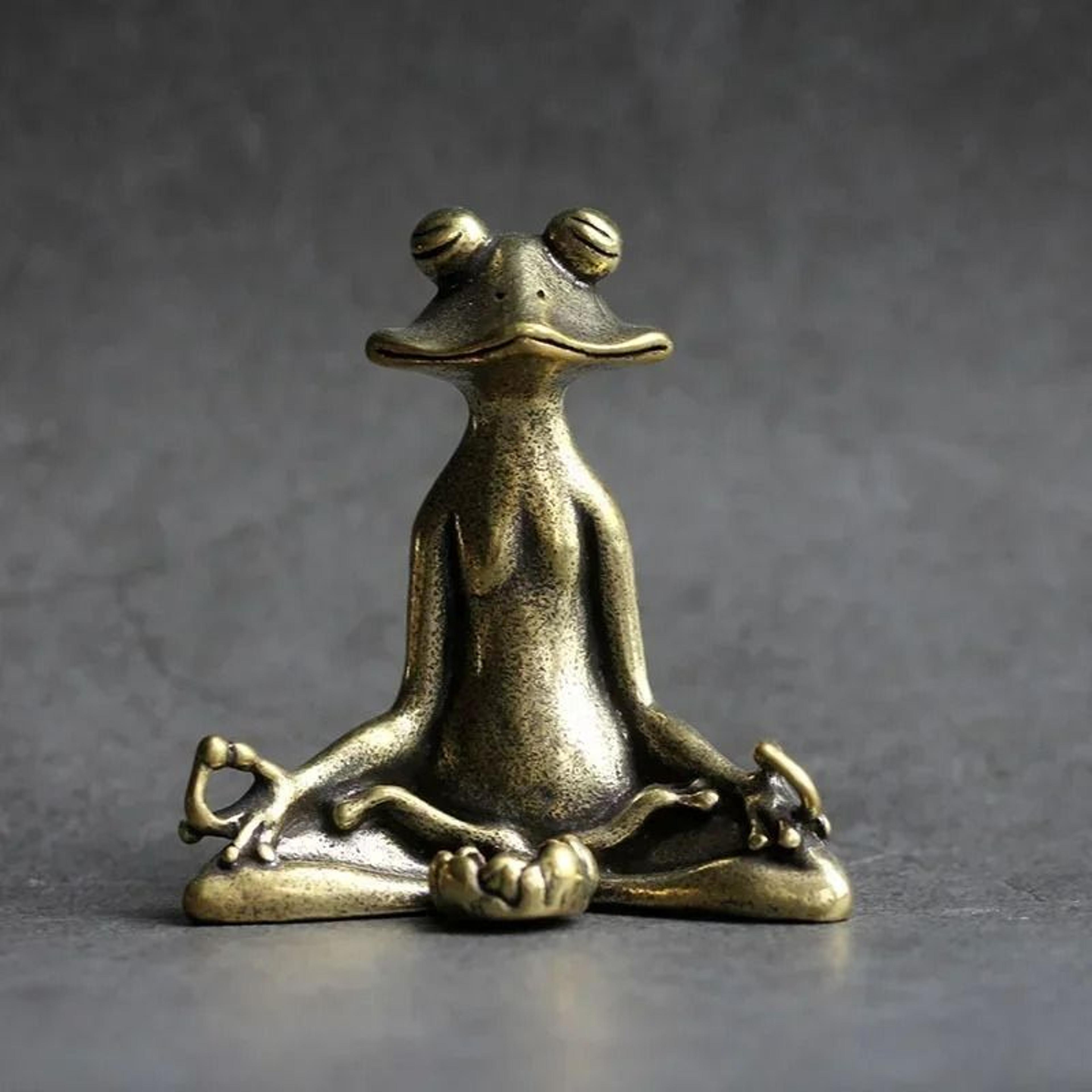 Pure Copper Frog Incense Holder Zen Decorative Tea Pet Ornament 4