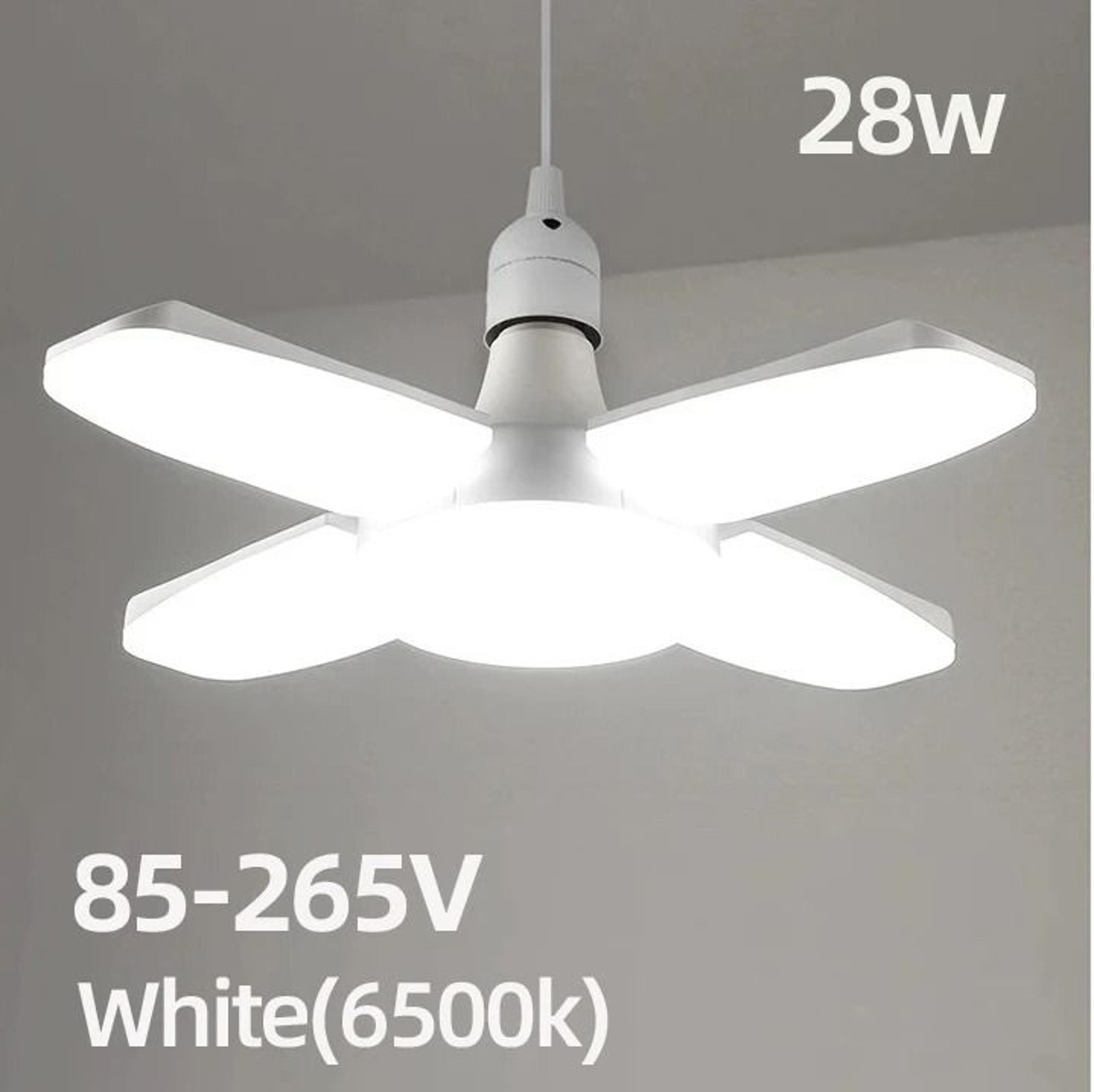 Foldable LED Garage Light E27 High Brightness Fan Blade Bulb 6500K Ceiling Light 1