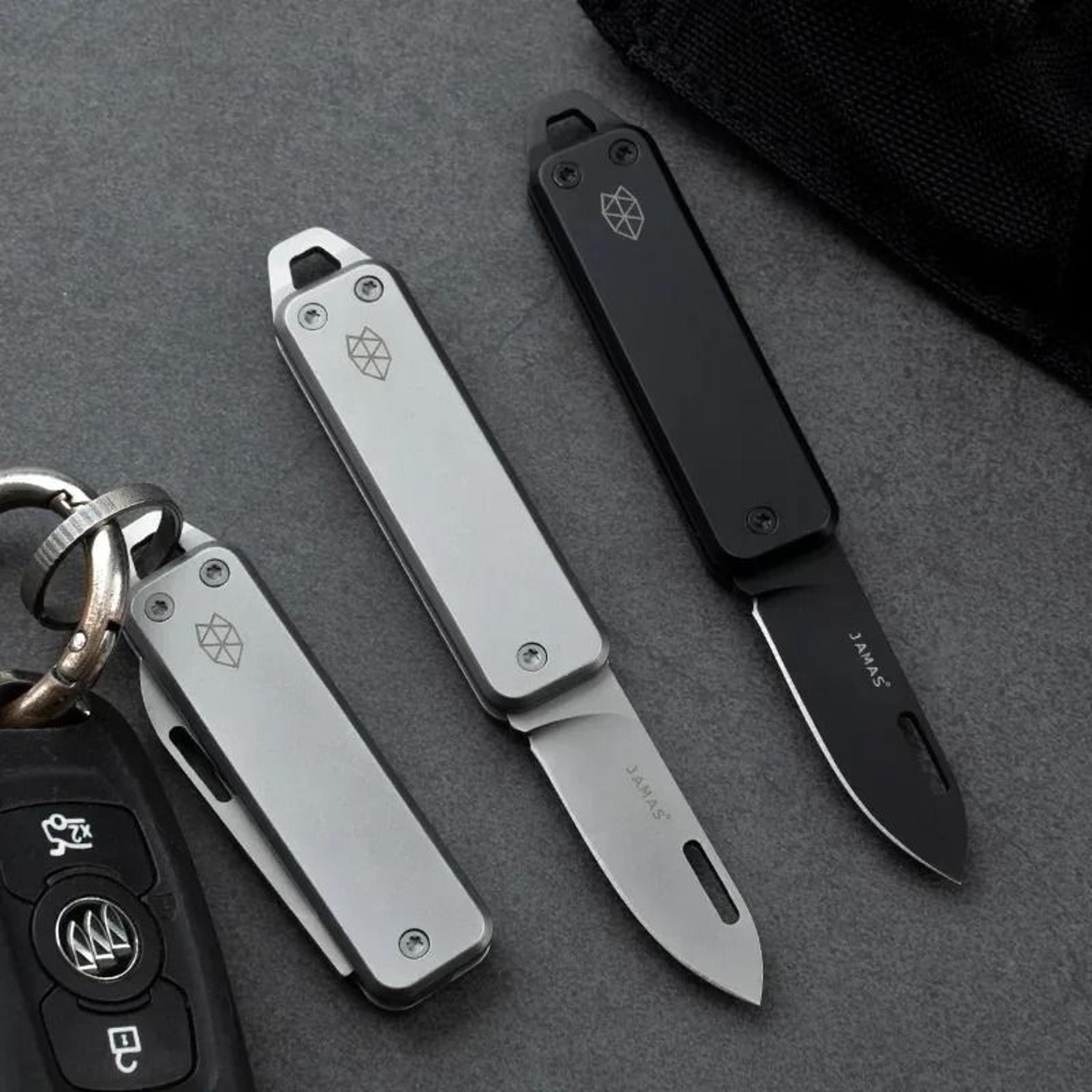 mini folding pocket knife portable stainless steel keychain knife for everyday use