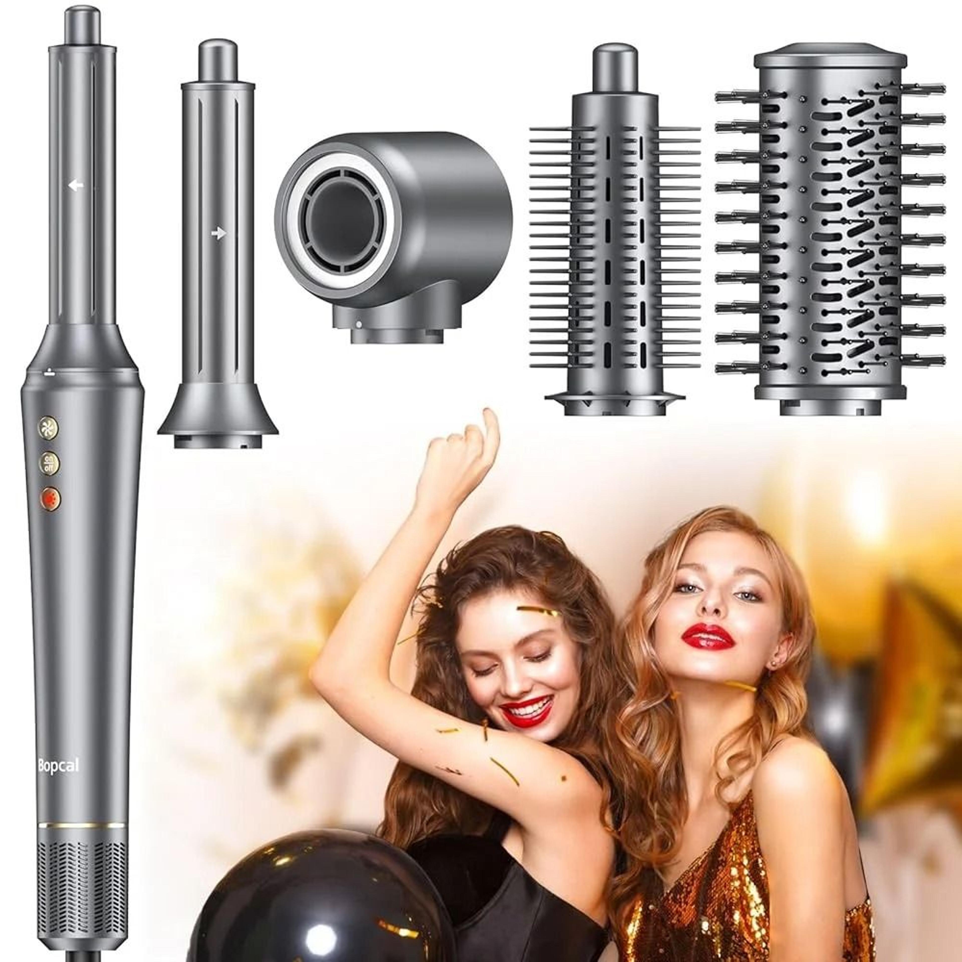 5 in 1 hair styler hot air brush and curling iron professional hair dryer set