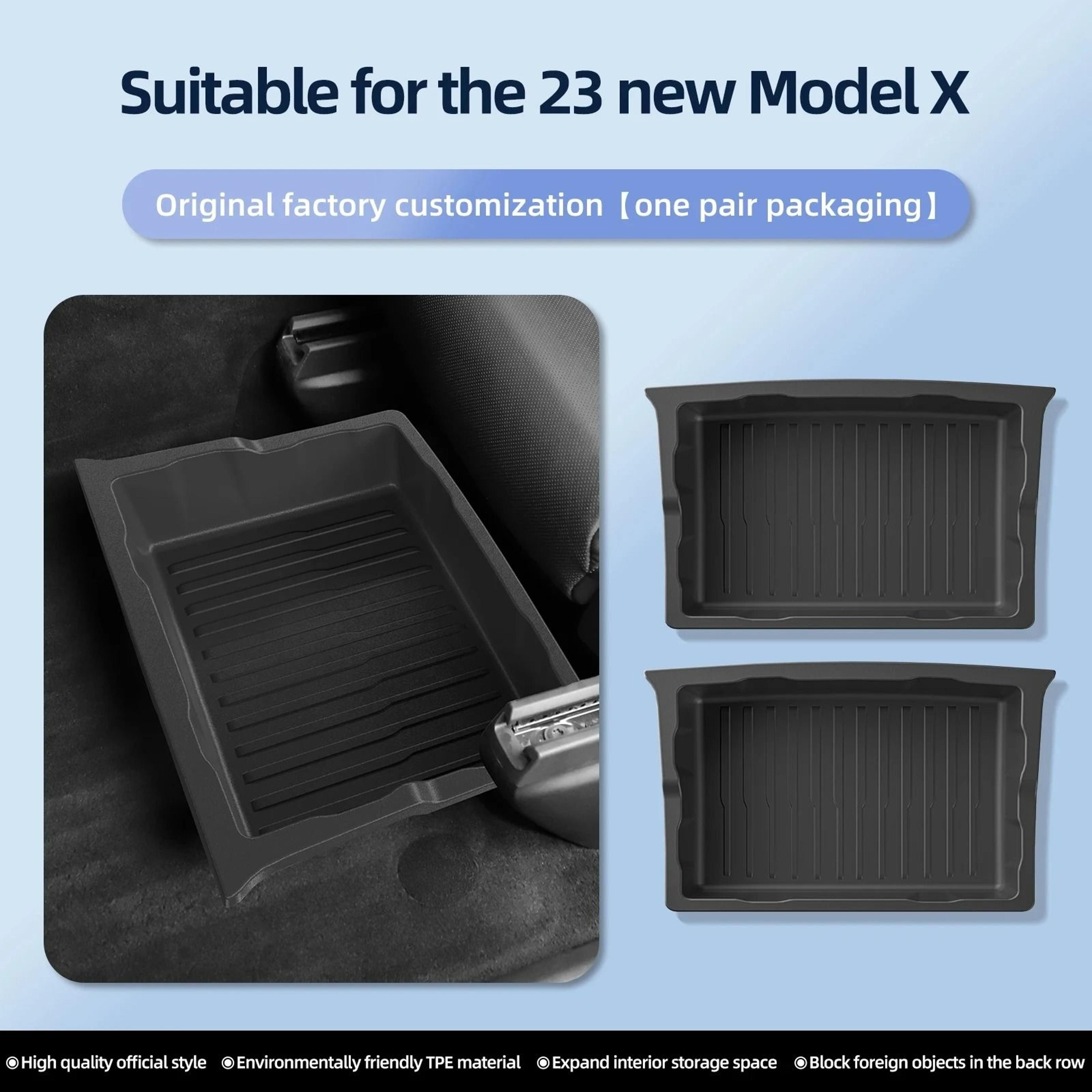 Tesla Model X Under Seat Storage Box Drawer Organizer 2023 To 2026 2