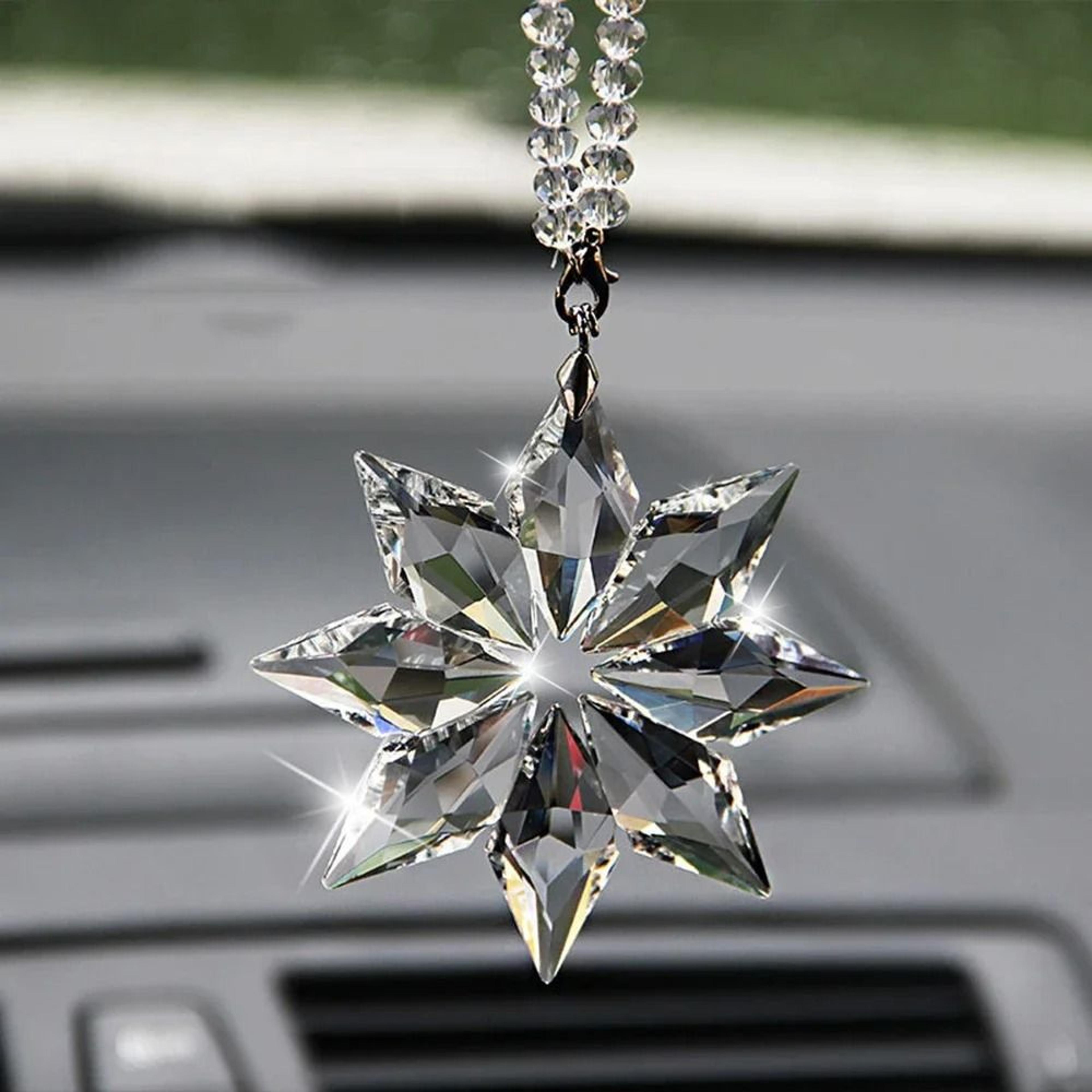 crystal snowflake car hanging ornament sun catcher decoration pendant