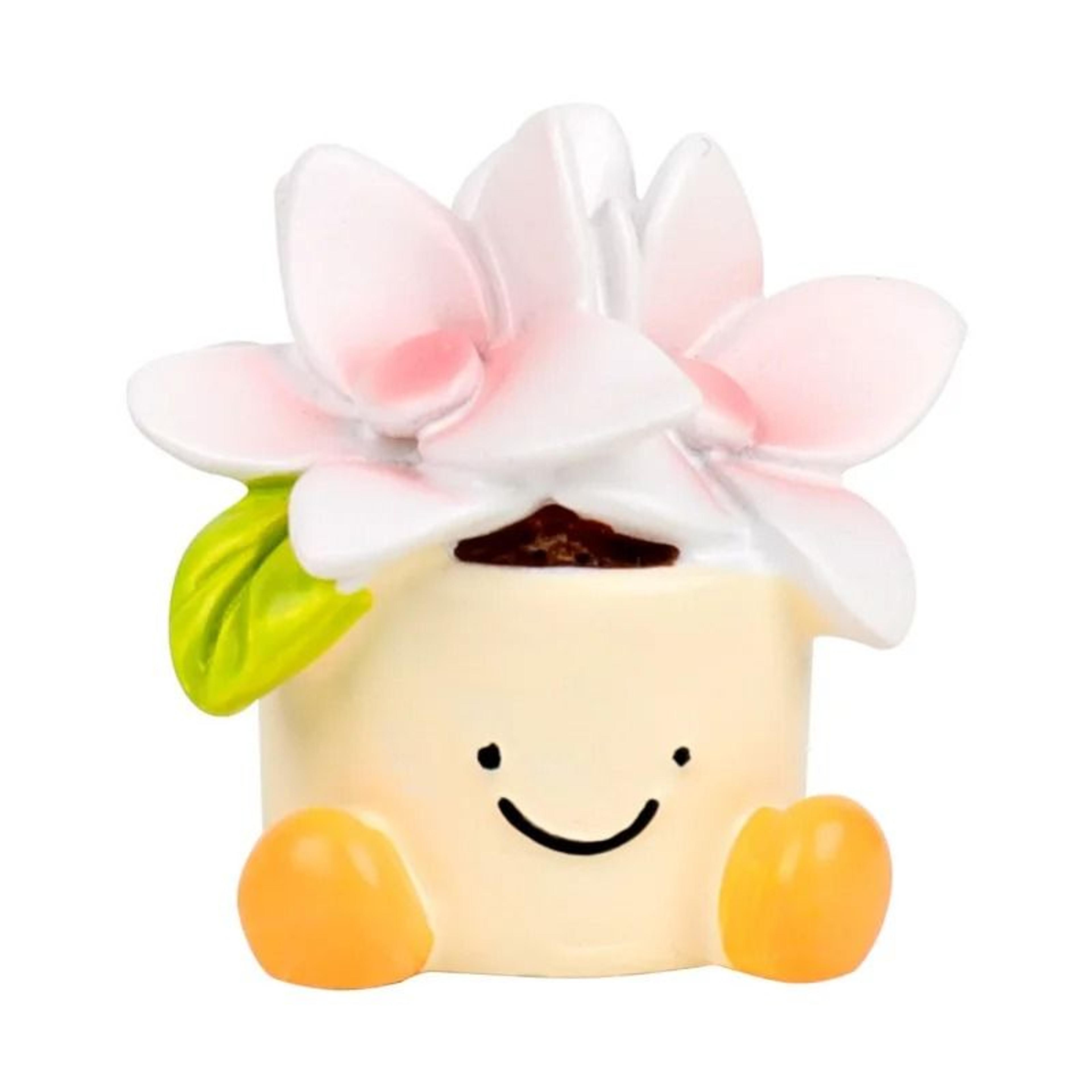 cute flower pot elf car dashboard ornament resin interior decoration