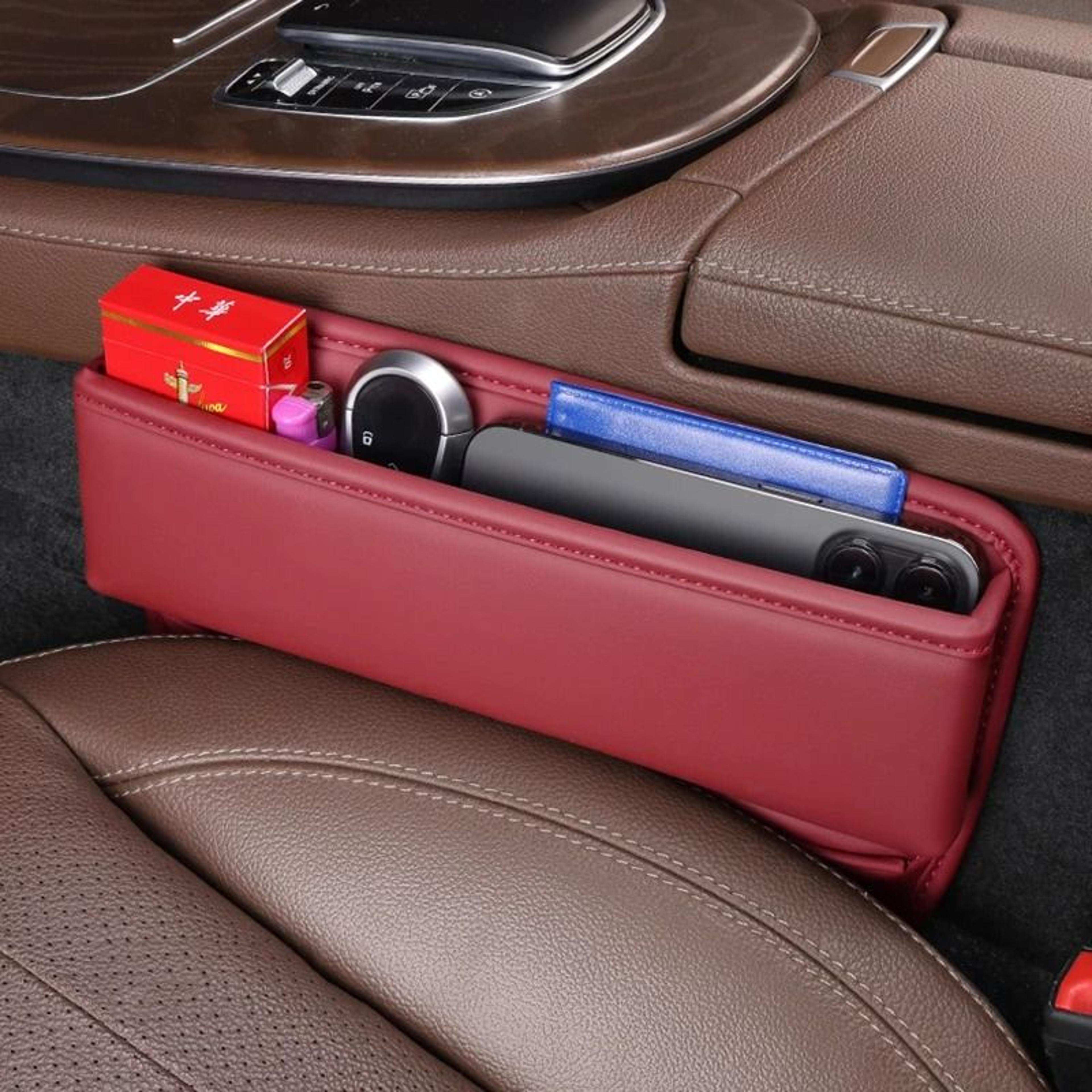 Leather Car Seat Gap Organizer Pocket Multifunction Storage Holder 5