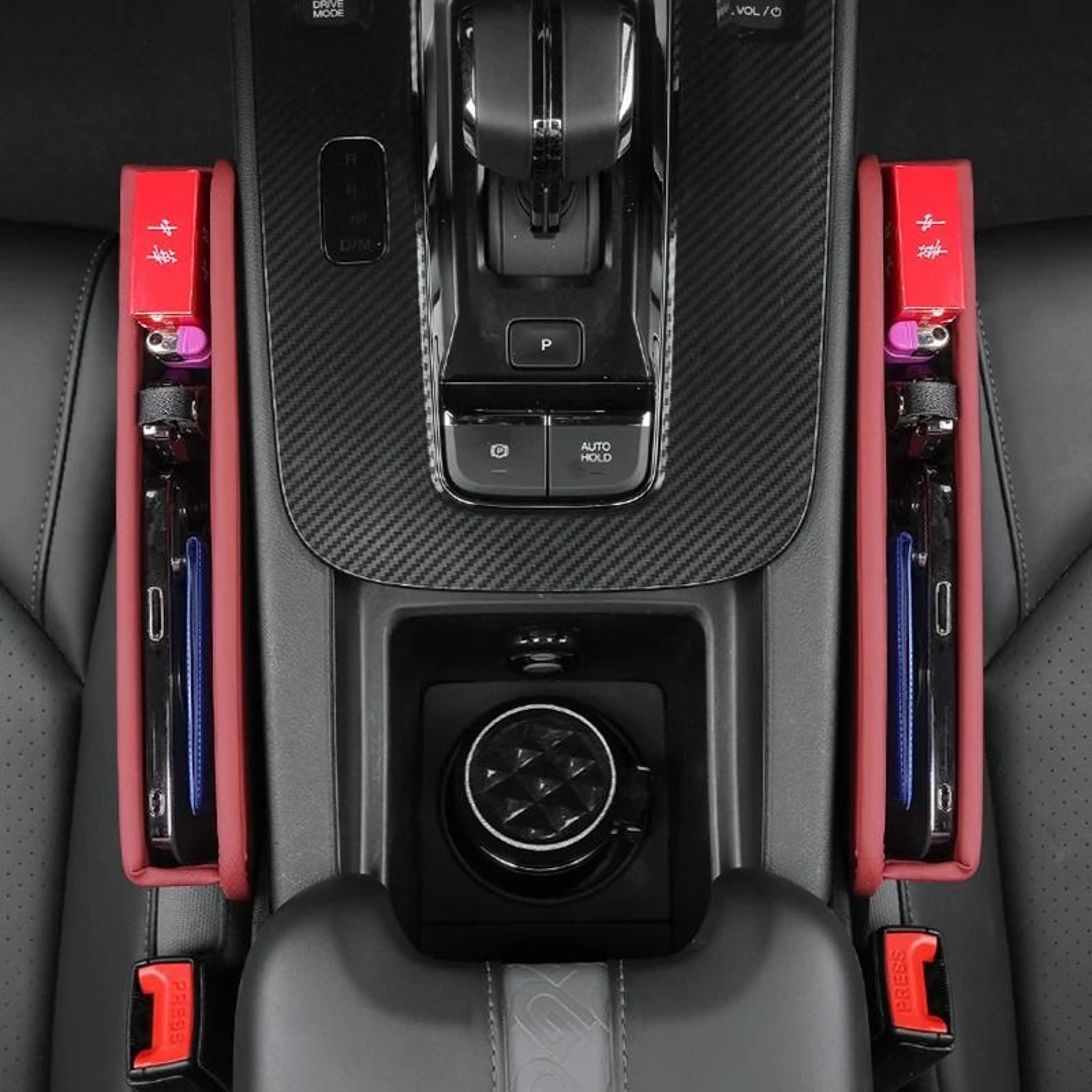 Leather Car Seat Gap Organizer Pocket Multifunction Storage Holder 7