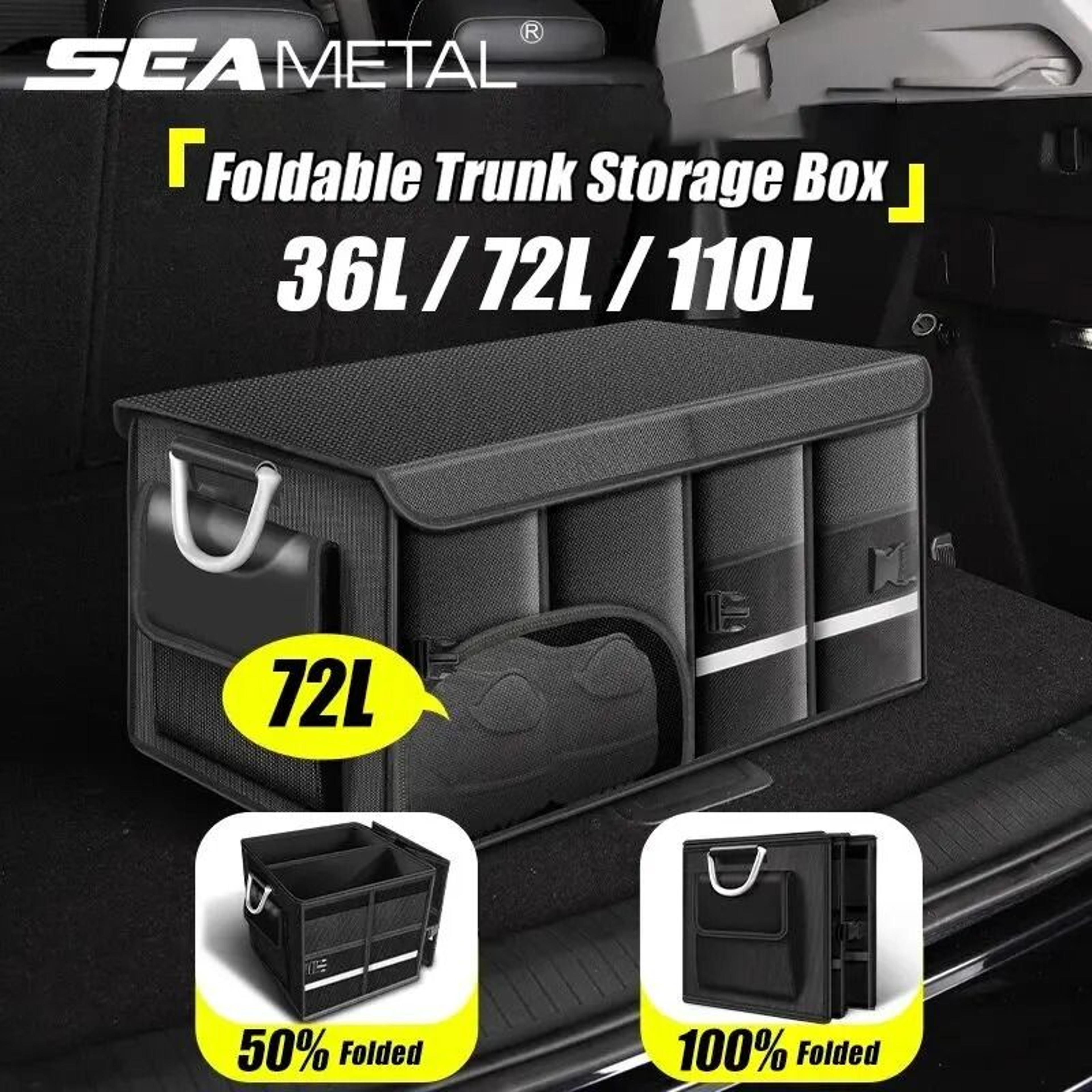 SEAMETAL Foldable Waterproof Car Trunk Organizer 110L Large Capacity Storage Box 9