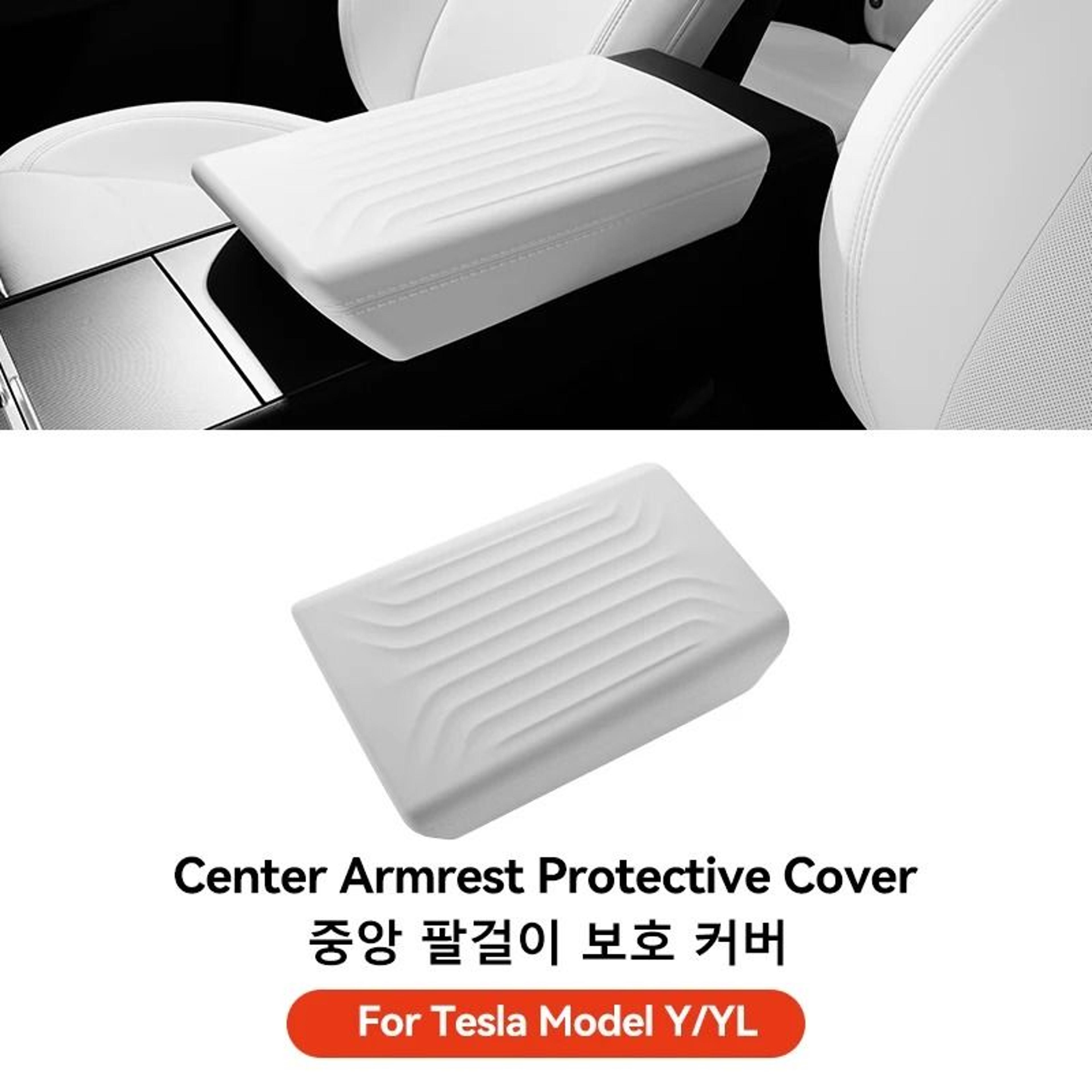 Tesla Model 3 Model Y TPE Armrest Cover Center Console Pad 2