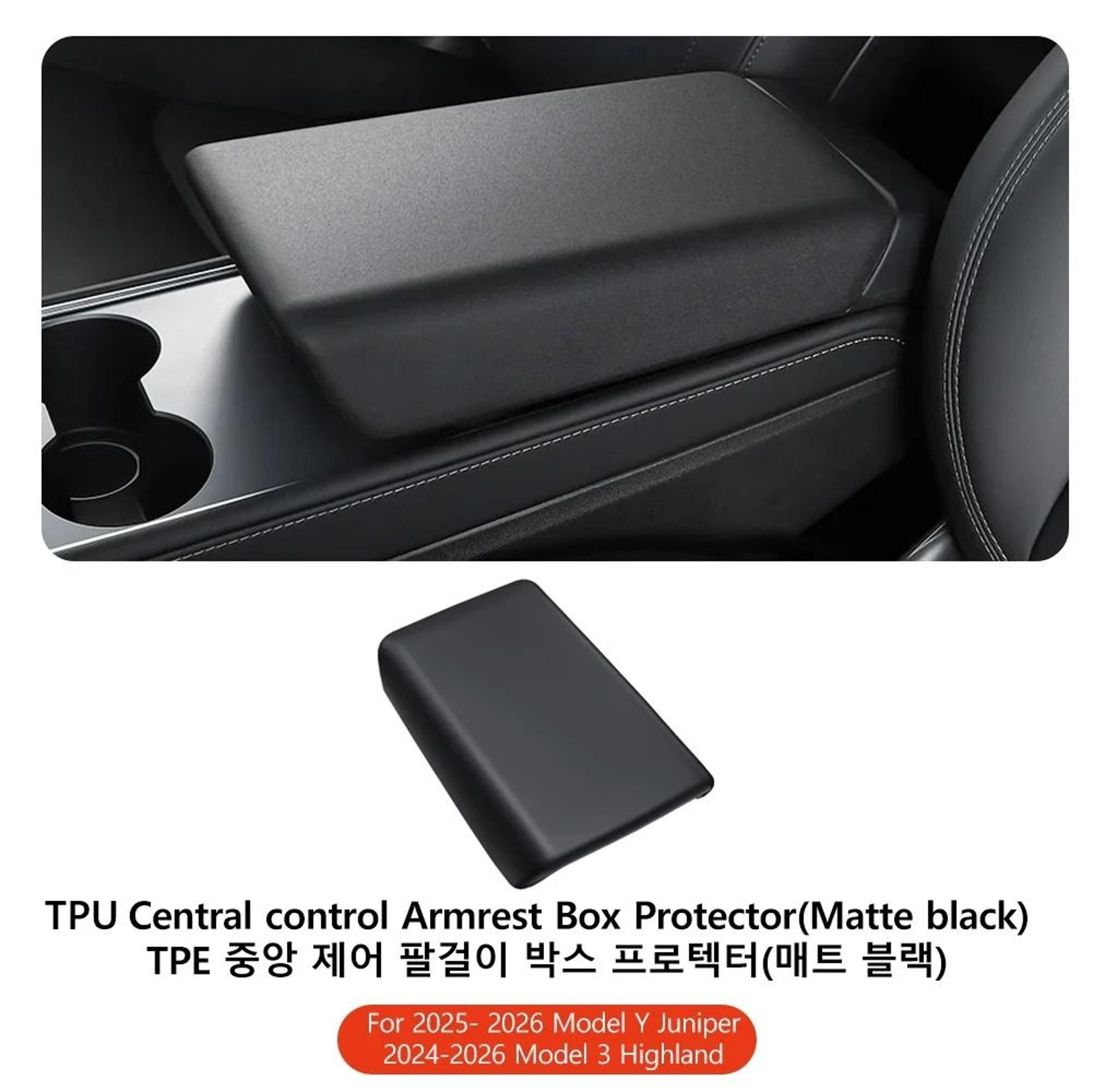Tesla Model 3 Model Y TPE Armrest Cover Center Console Pad 7