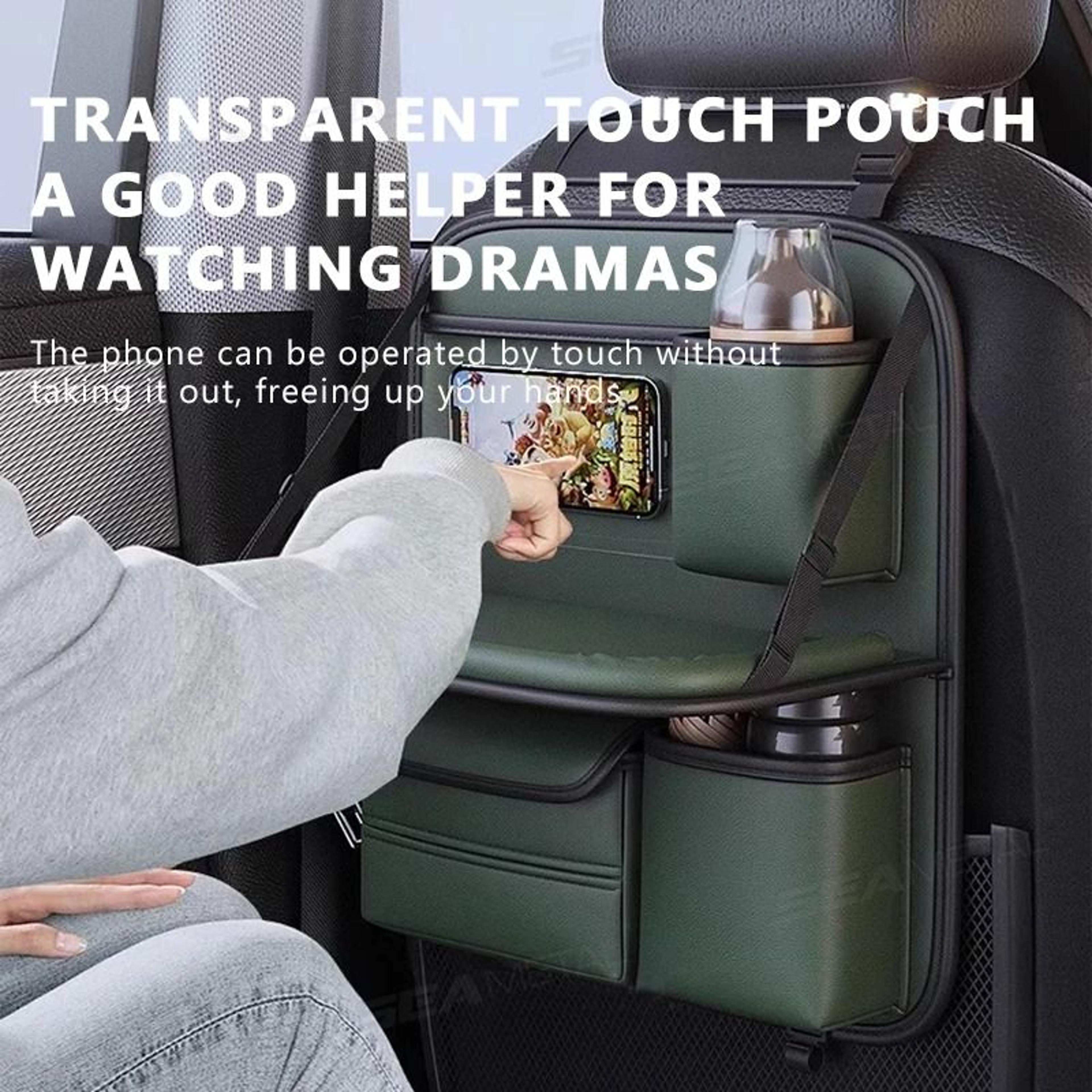 SEAMETAL Car Backseat Organizer With Foldable Tray Table 4