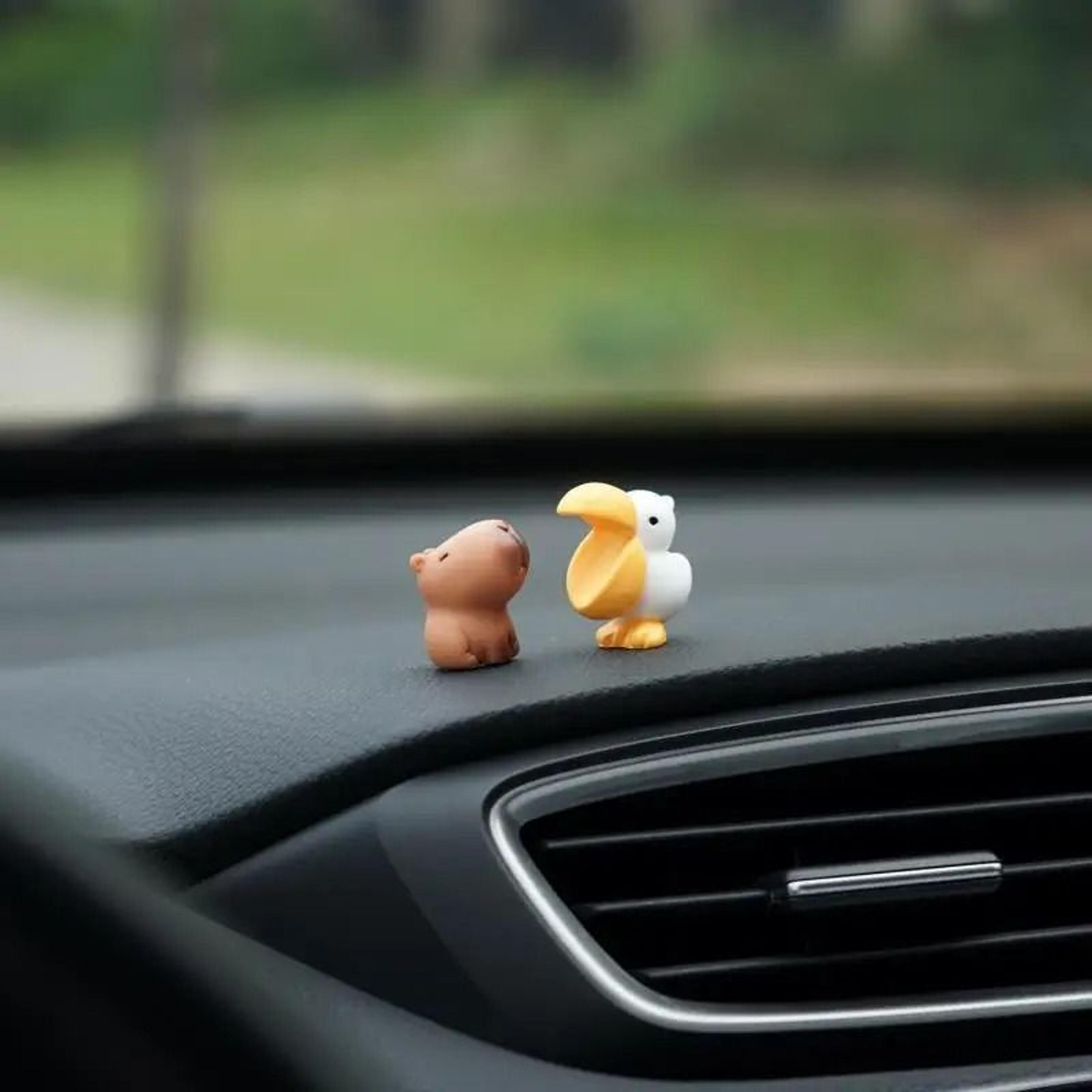 Cute Capybara Duck Car Dashboard Ornament Figurine 3