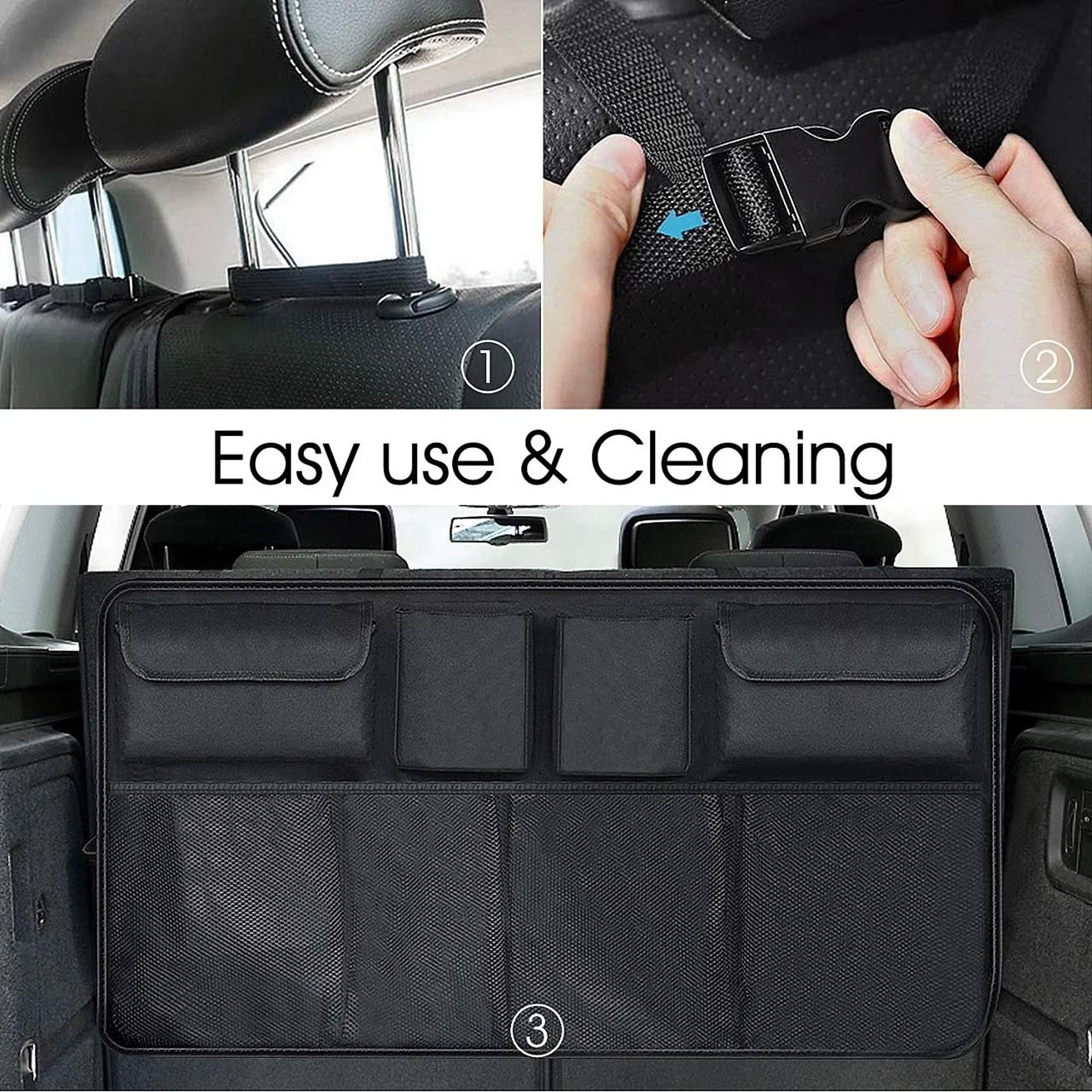 Universal Adjustable Car Trunk And Backseat Storage Organizer Net 5
