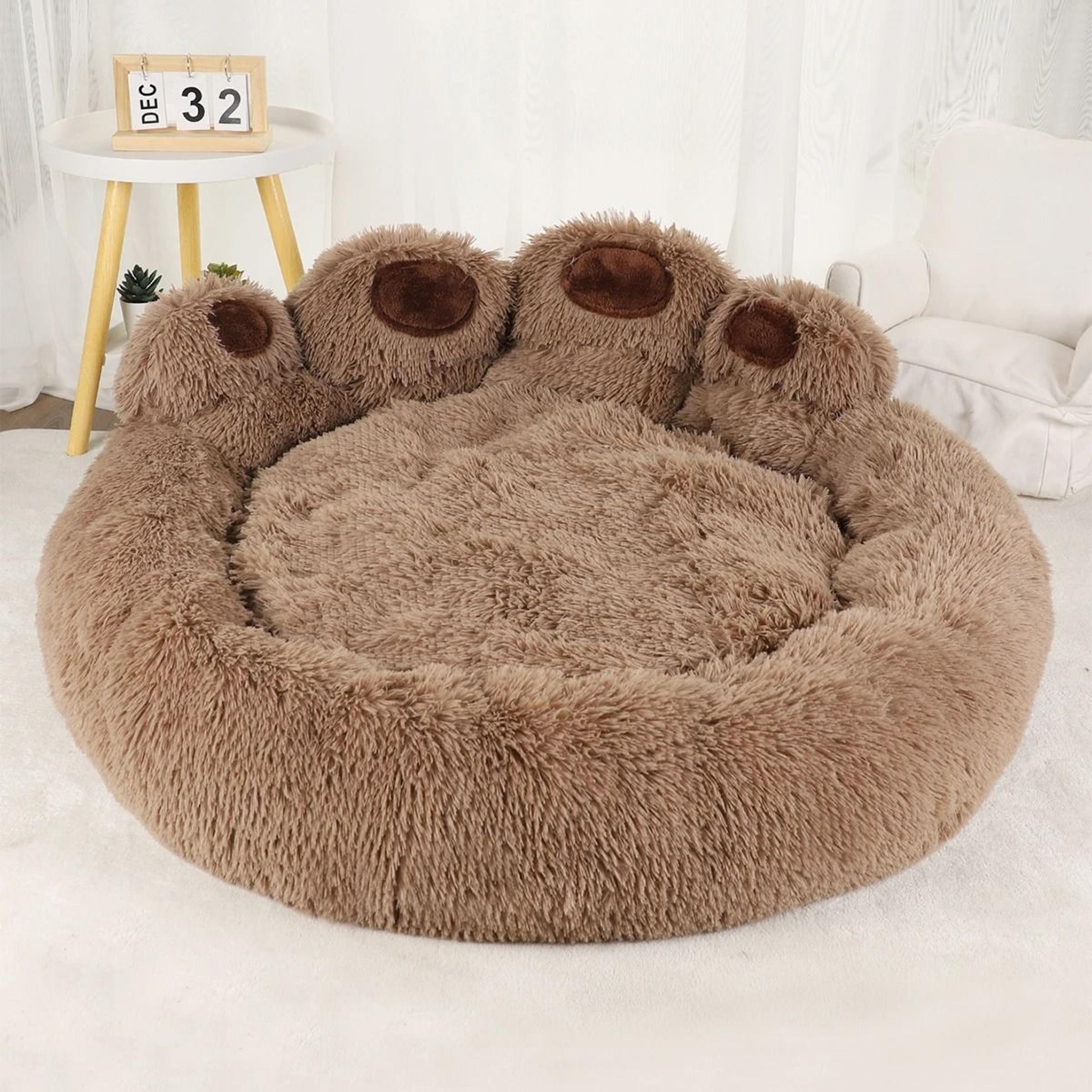 SnuggleNest Fluffy Dog Bed Warm Pet Sofa Basket For Dogs And Cats 1
