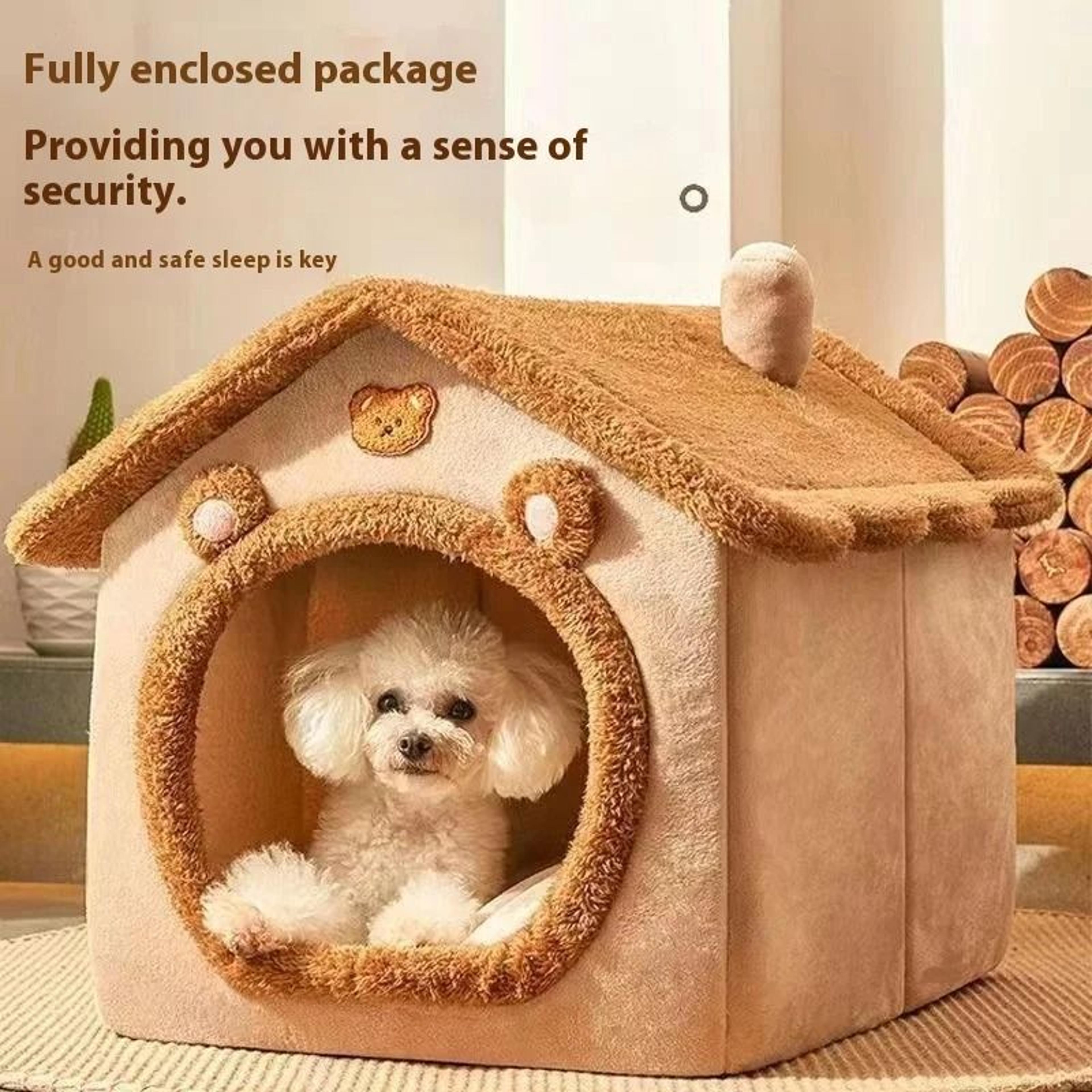 CozyNest All Season Dog House Bed For Small Dogs And Cats 5