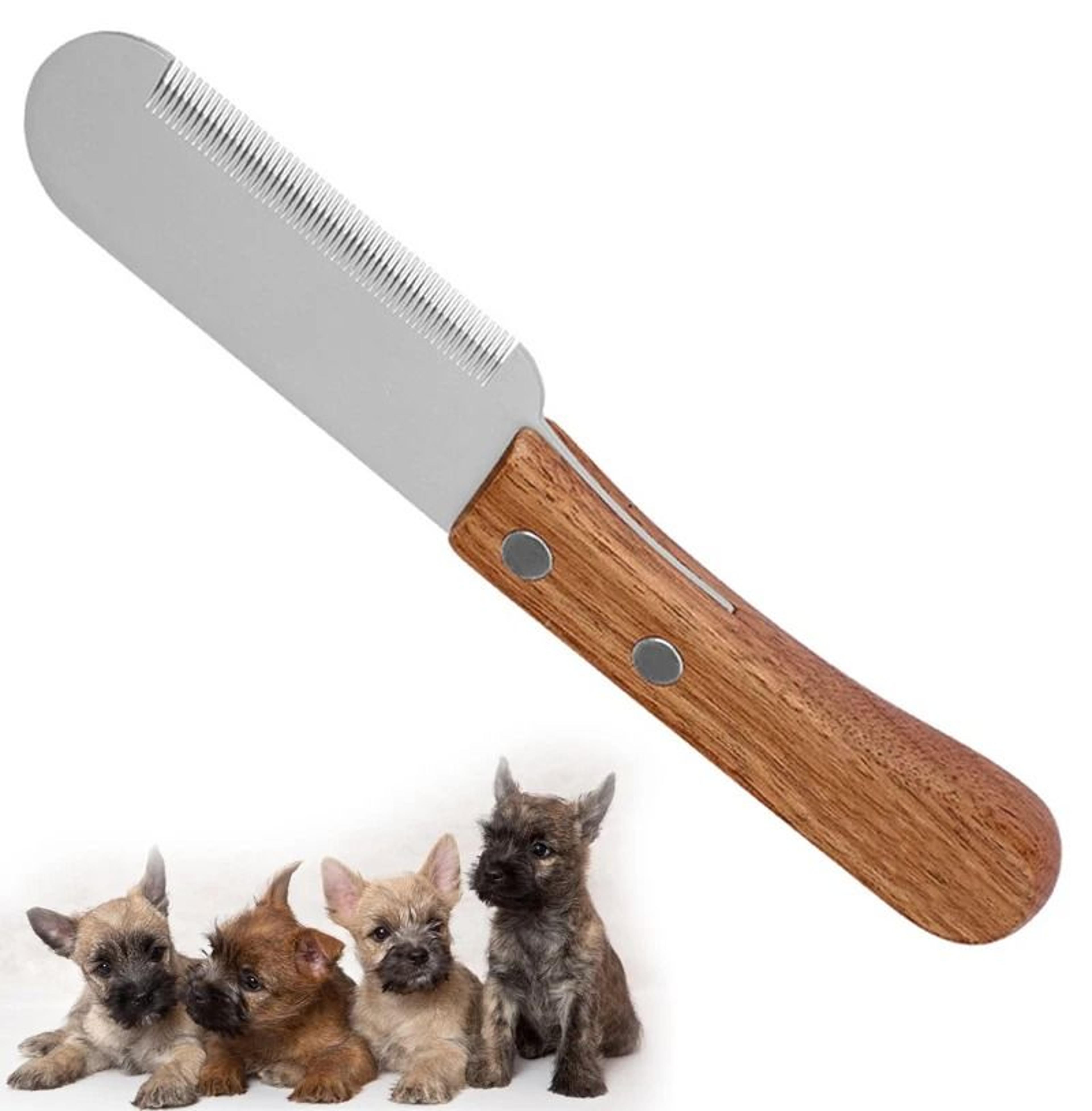ProTrim Stainless Steel Pet Stripping Knife Grooming Comb 6