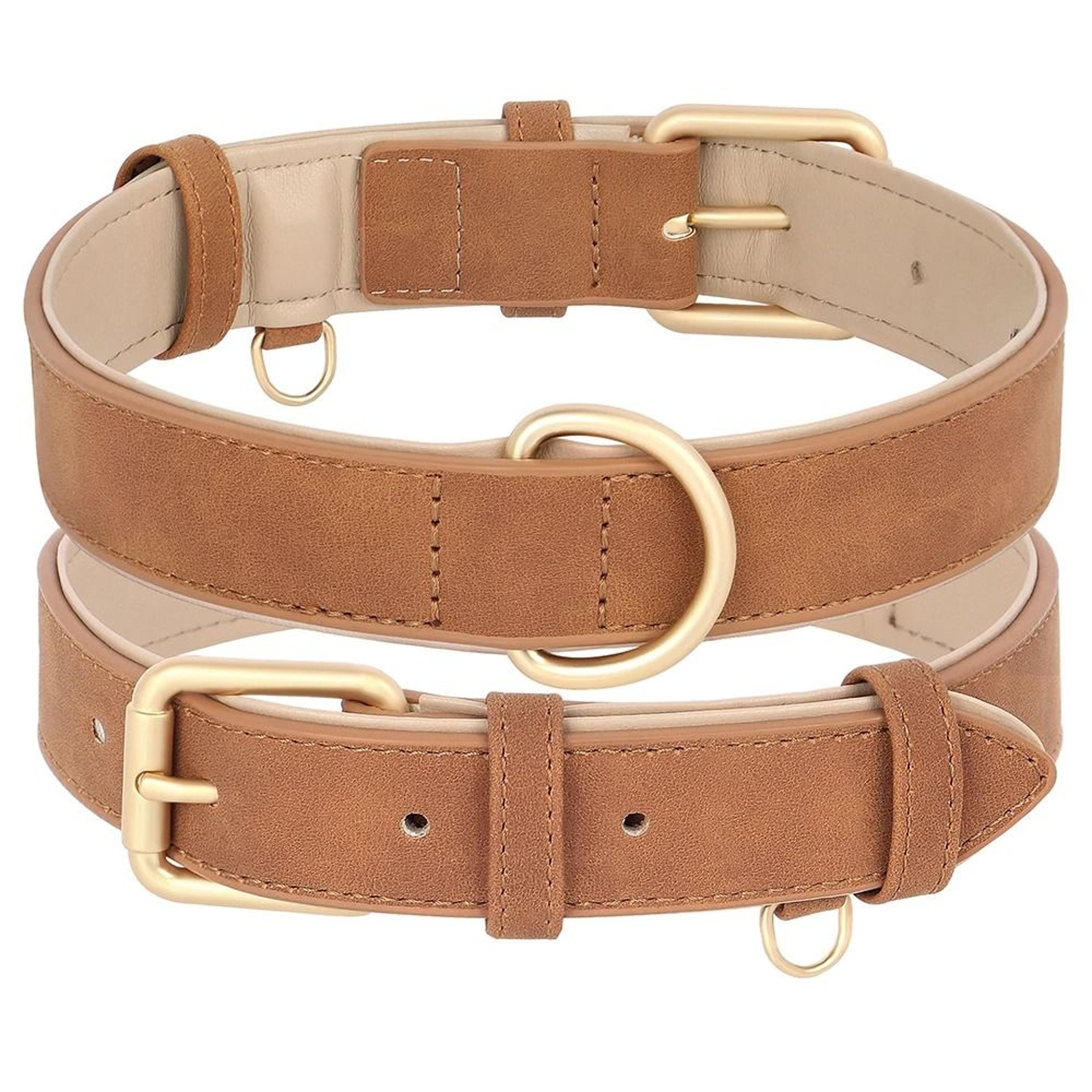 Soft Padded Dog Collar Leash Set Adjustable PU Leather Lead For Small And Medium Dogs 10