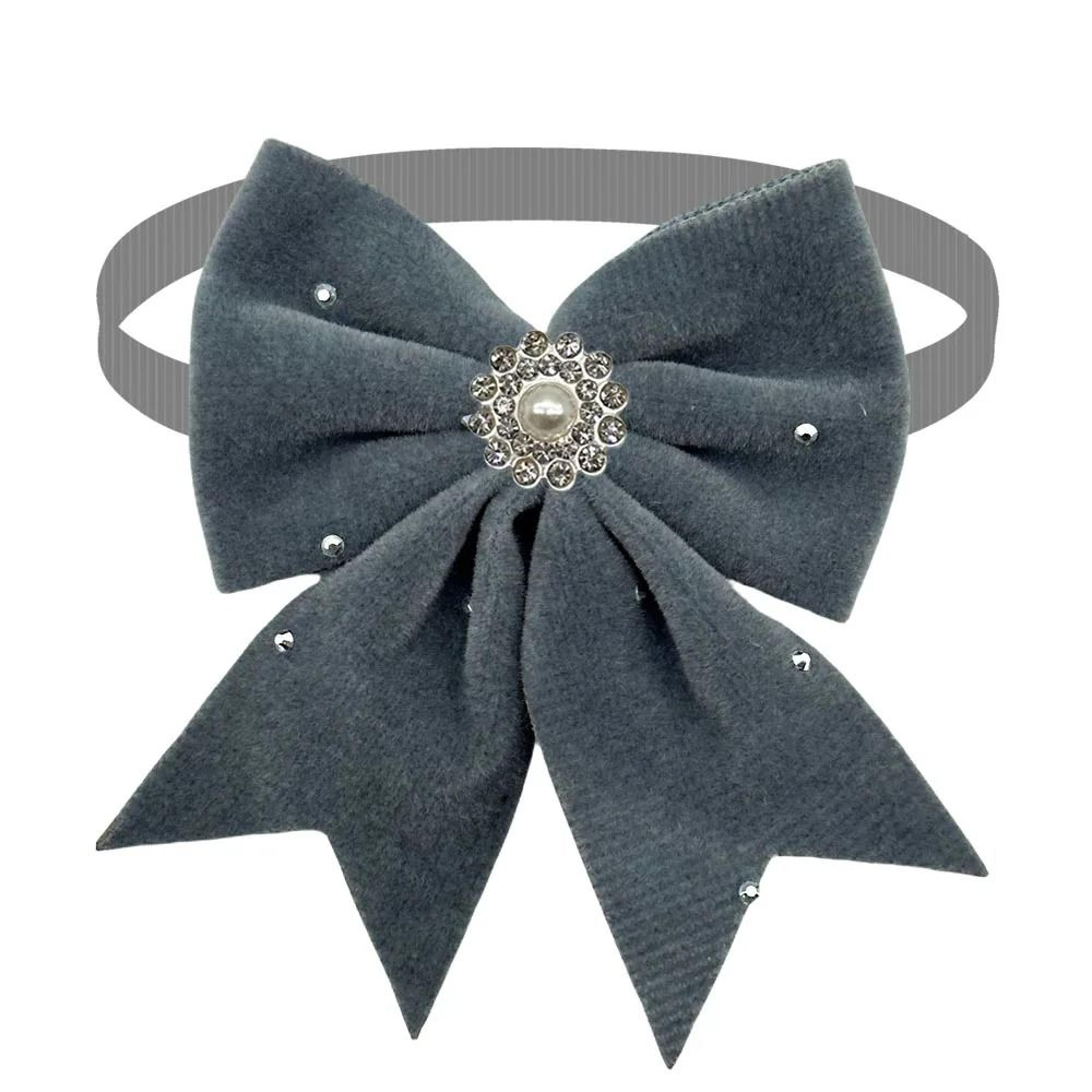 Adjustable Diamond Dog Bow Ties Plush Pet Grooming Accessories For Dogs And Cats 4