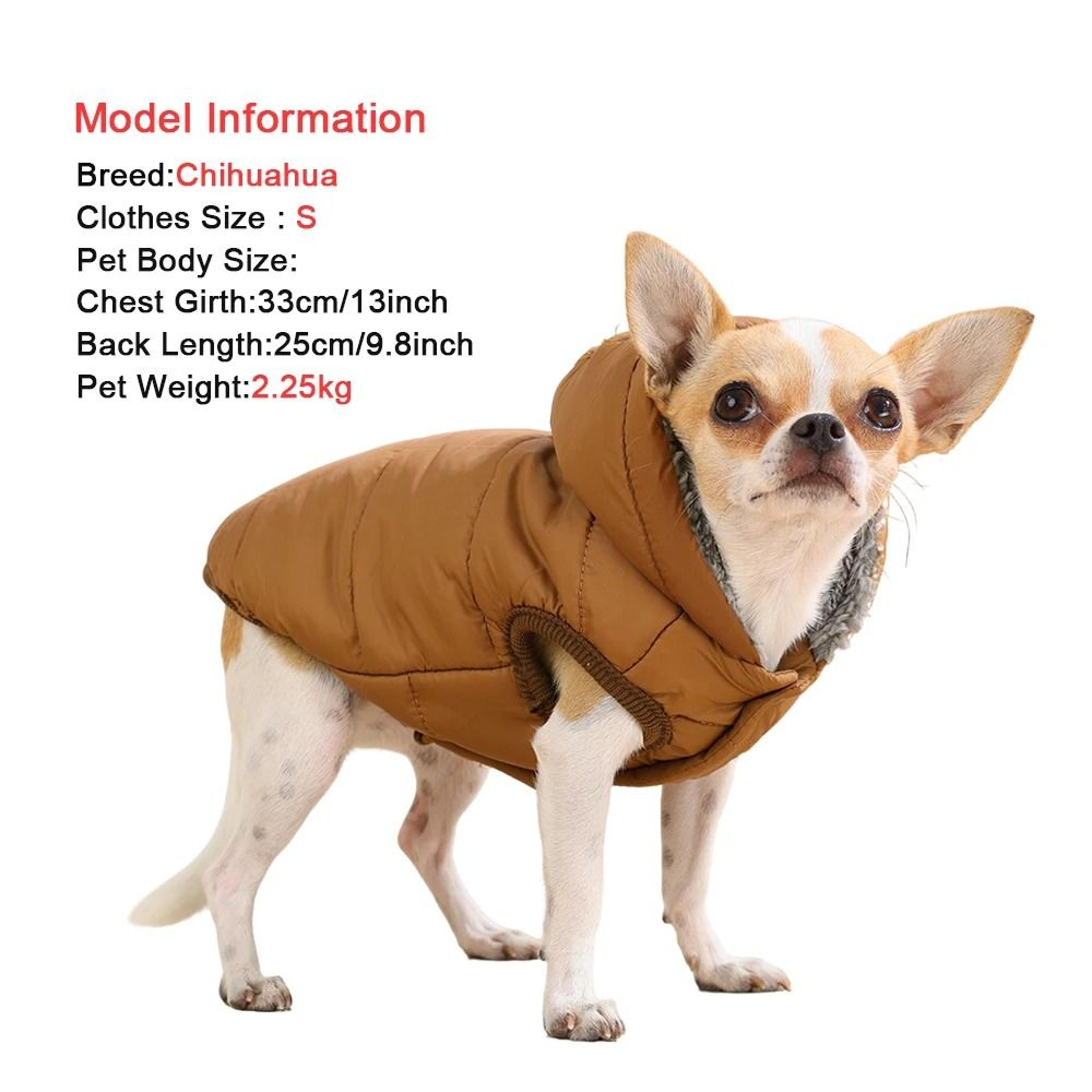 Warm Fleece Dog Hoodie Coat Winter Jacket With D Ring For Small And Medium Dogs 6