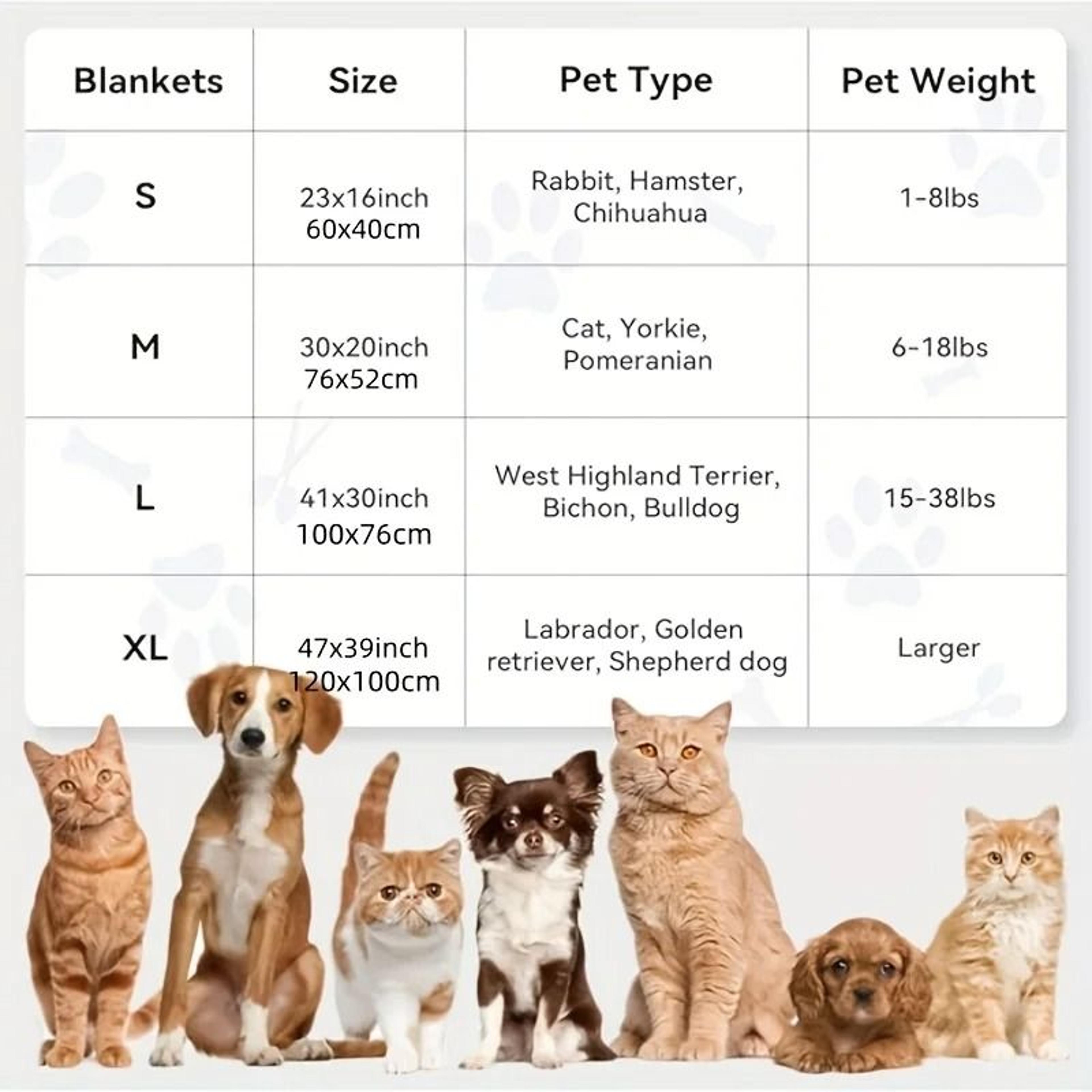 Soft Flannel Paw Print Pet Blanket Warm Mat For Dogs And Cats 10