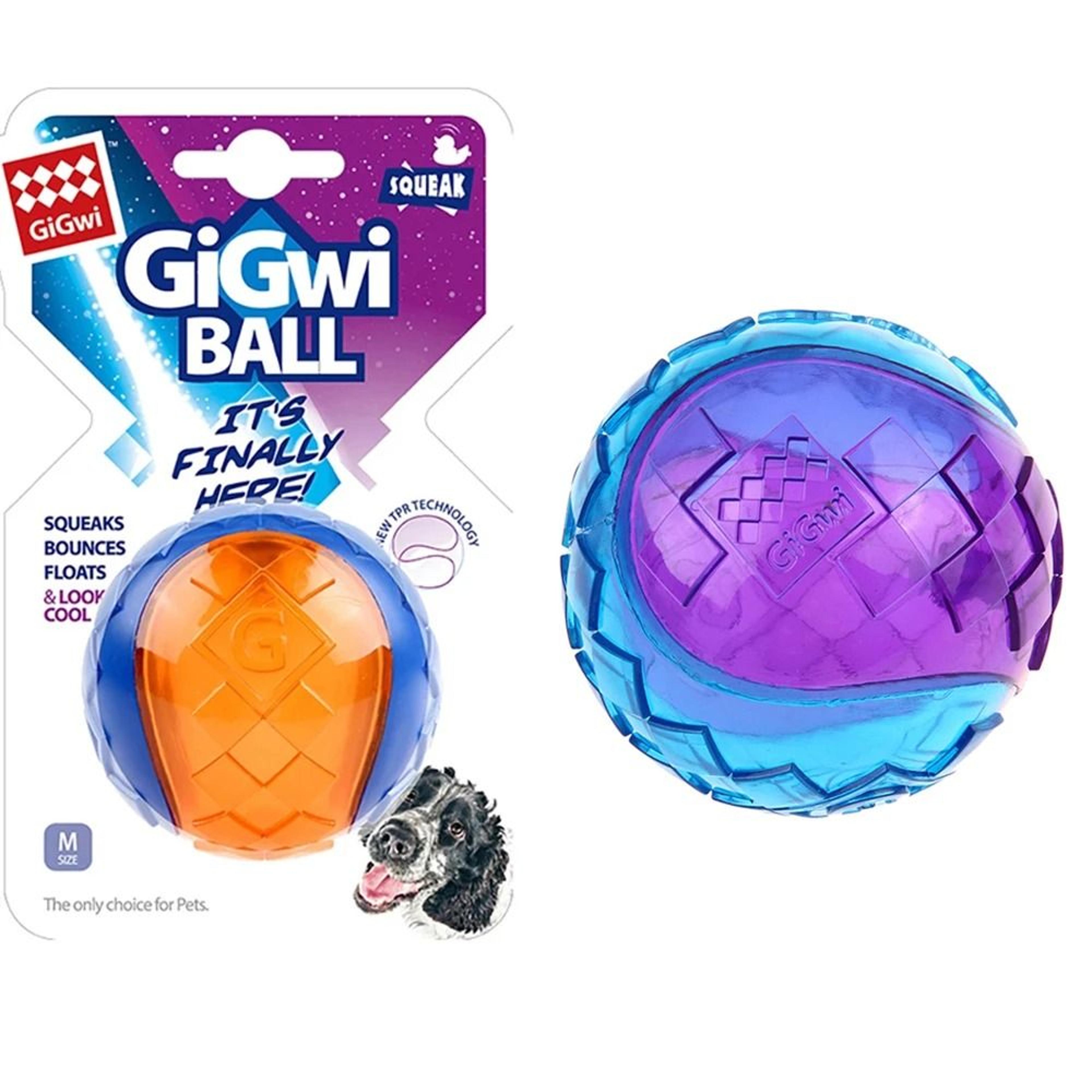 natural rubber squeaky dog ball toy durable chew and fetch toy for puppies and dogs