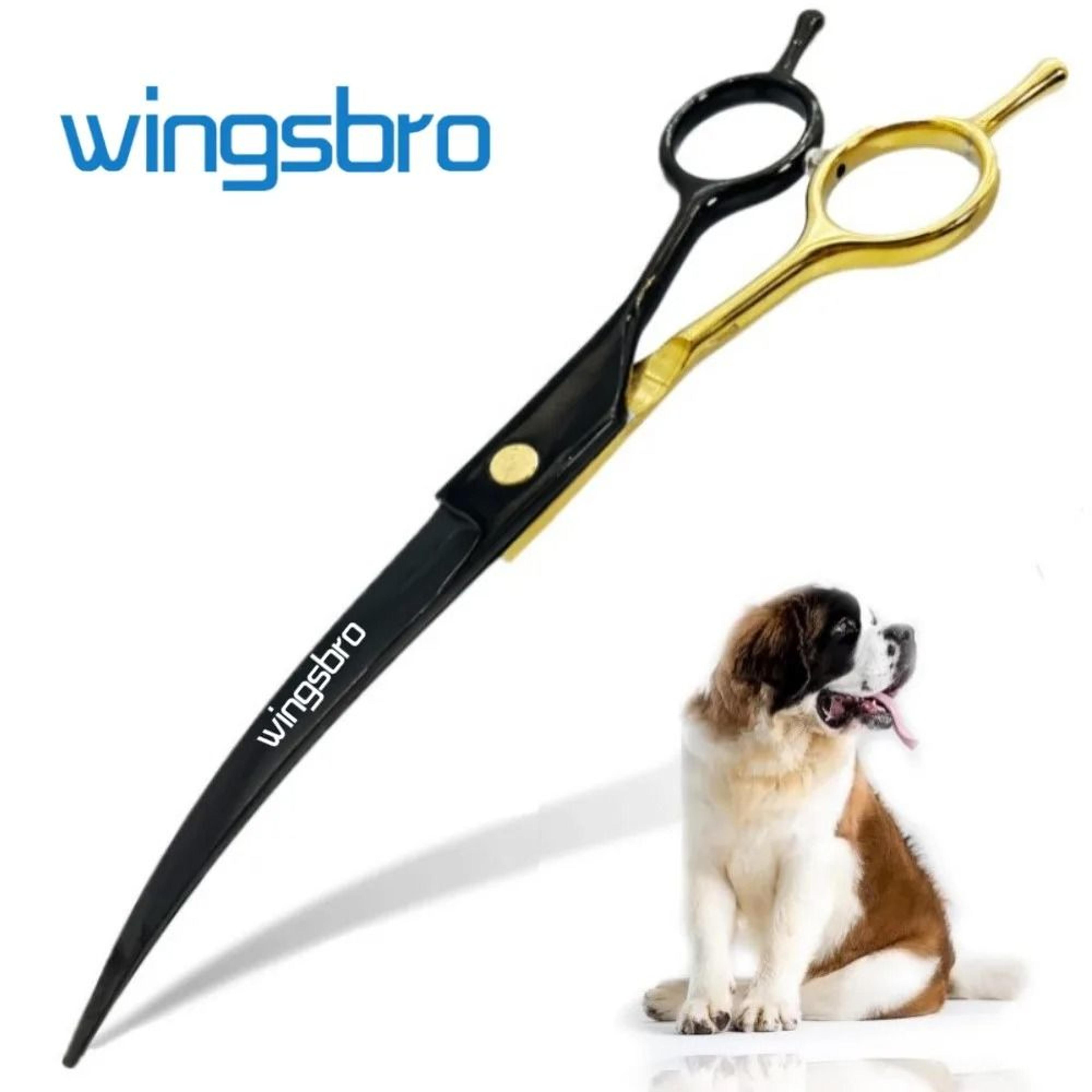 professional curved dog grooming scissors 7.5 inch stainless steel pet hair cutting shears