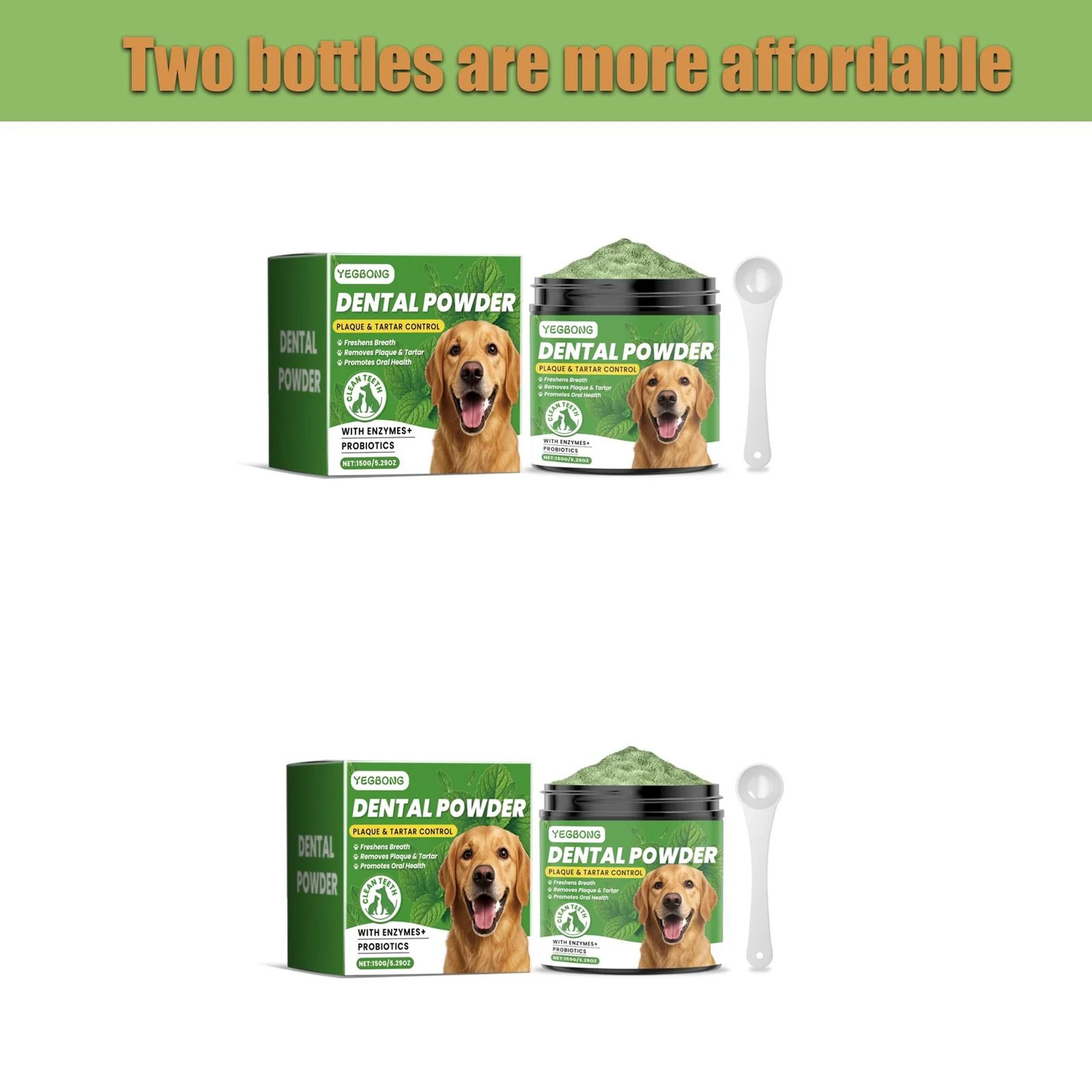 Yegbong Dog Teeth Cleaning Powder Gentle Pet Dental Care For Cleaner Teeth And Fresh Breath 1