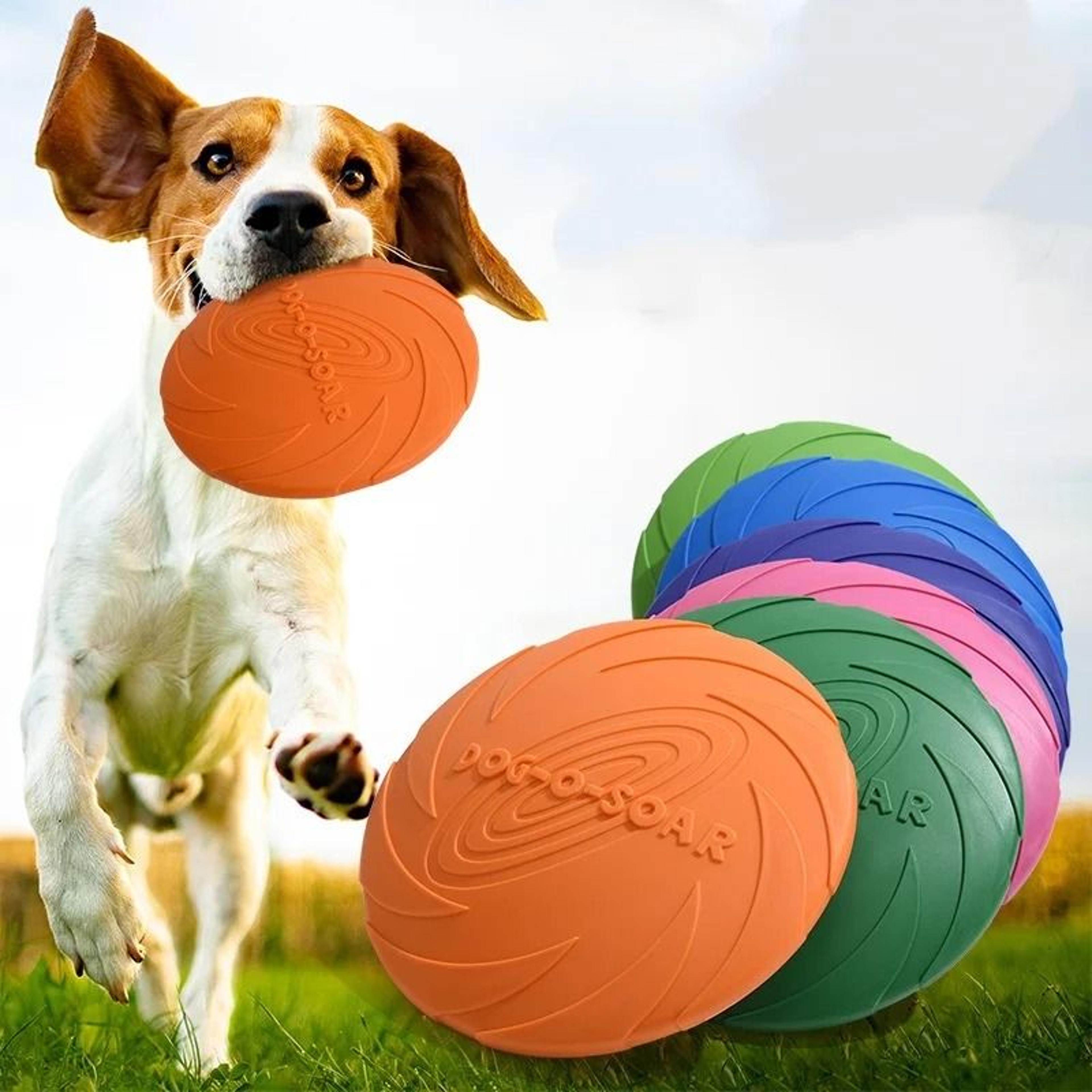 Interactive Silicone Flying Disc Dog Toy For Training And Fetch Play 8