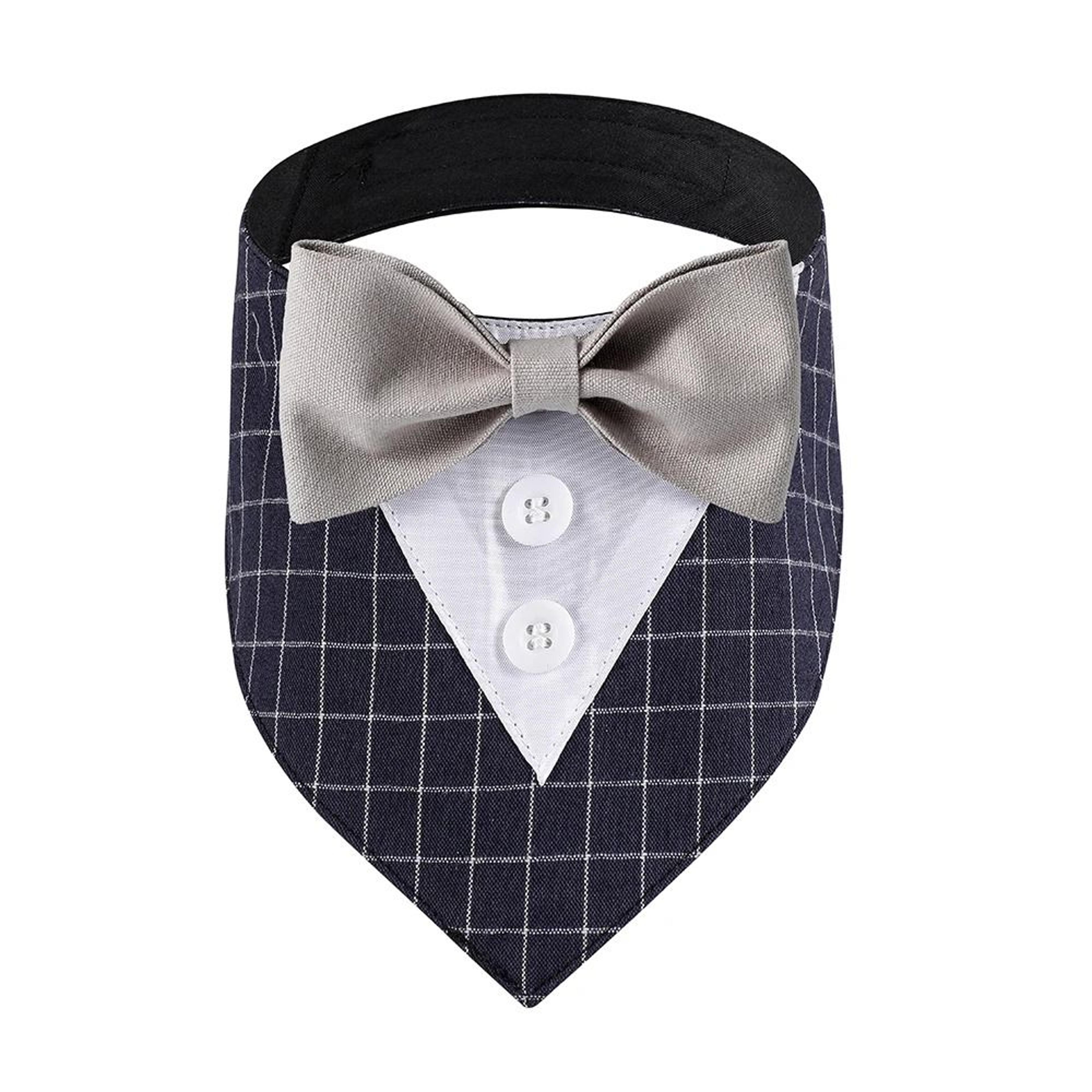 Sucado Formal Dog Bandana Tuxedo Adjustable Wedding And Party Scarf For Pets 2