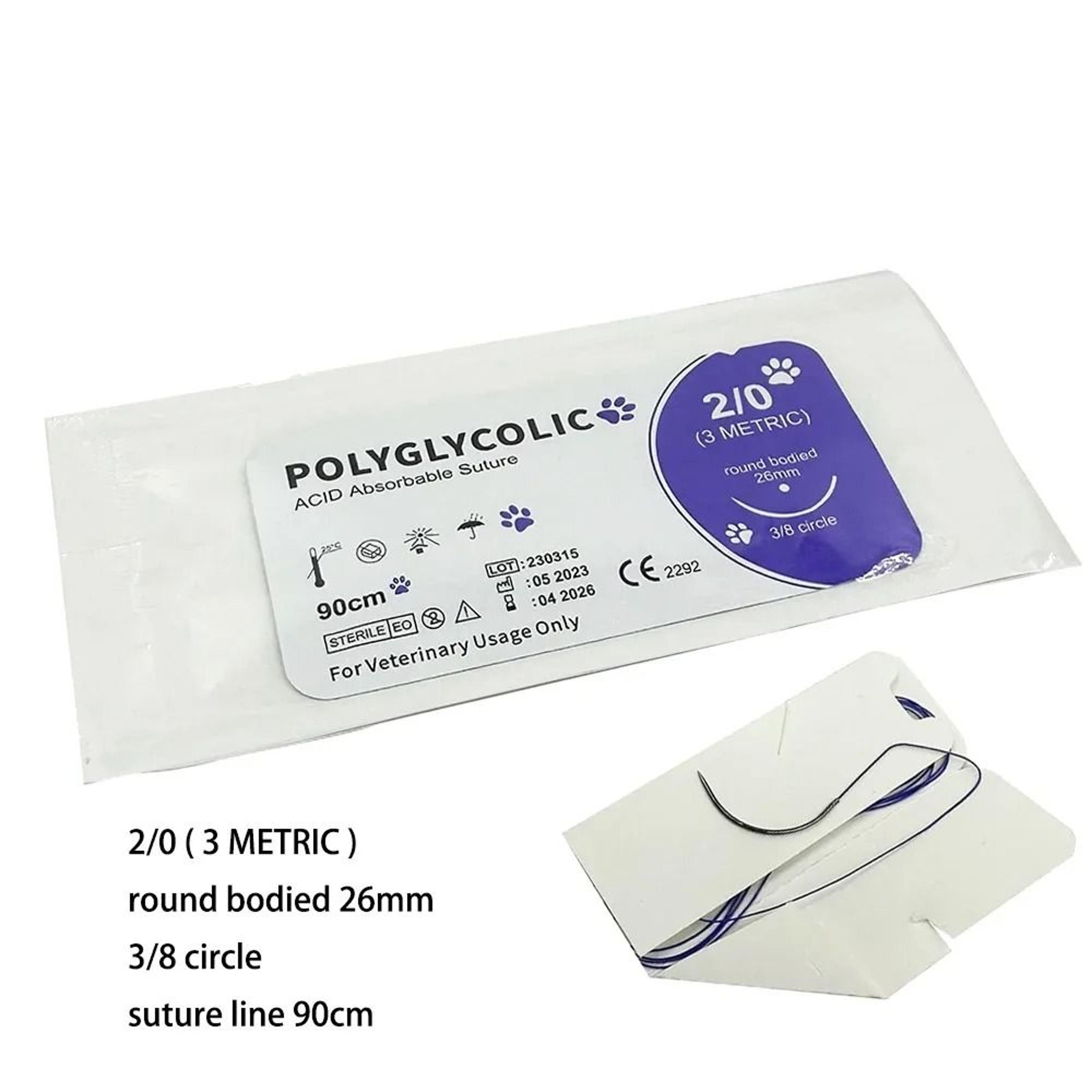 Veterinary Absorbable Suture Thread Kit With Needle For Pet Surgery Training And Practice 2