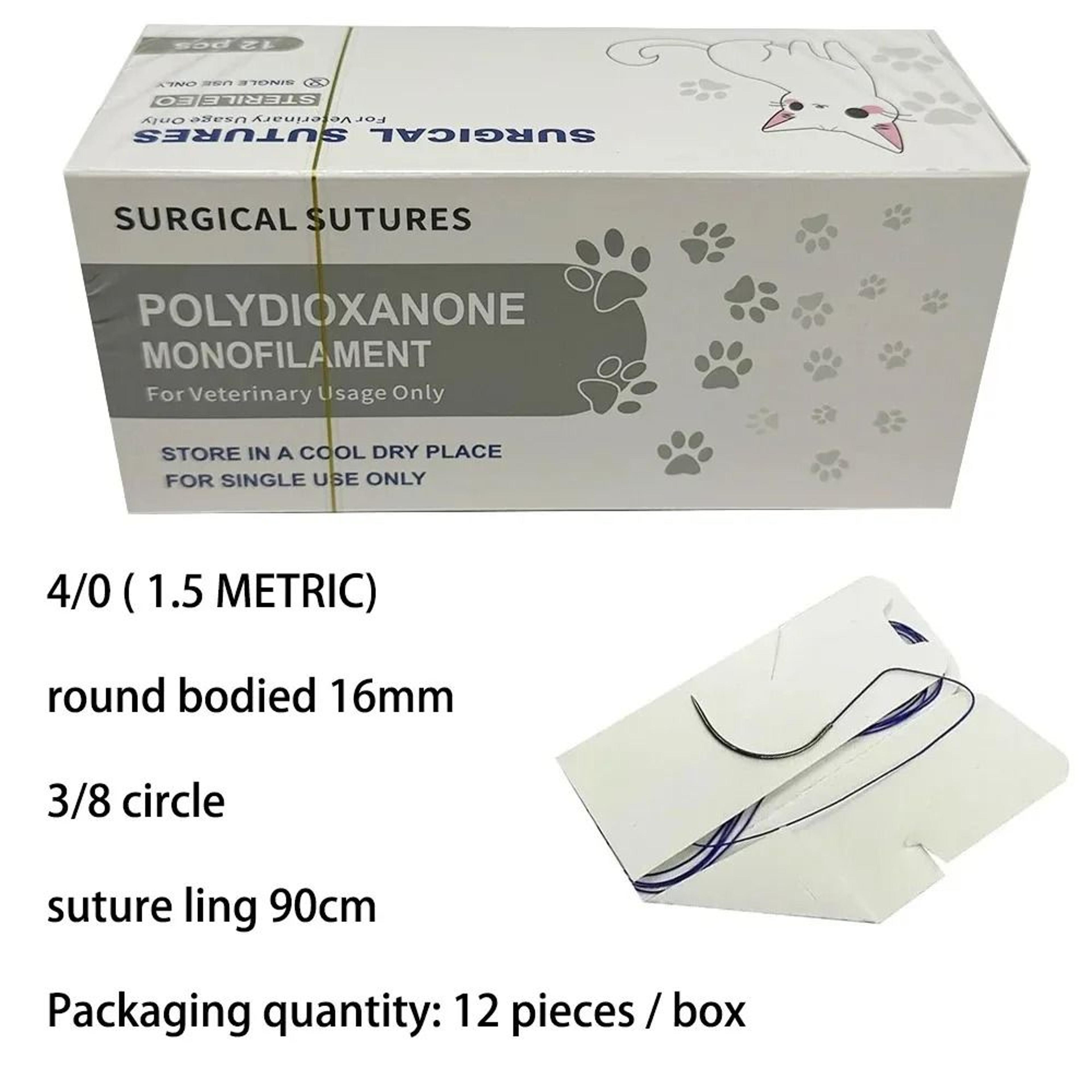 Veterinary Absorbable Suture Thread Kit With Needle For Pet Surgery Training And Practice 8
