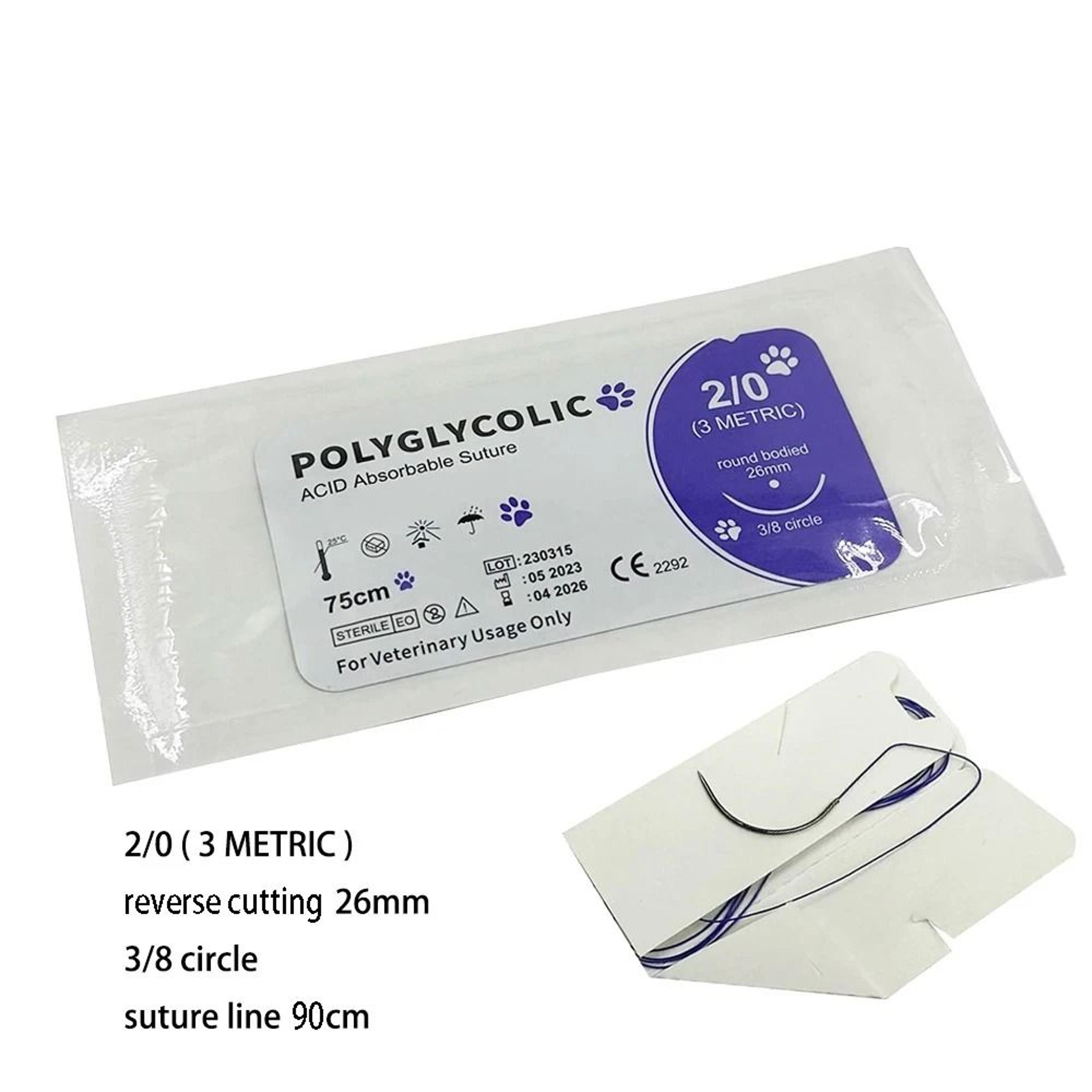 Veterinary Absorbable Suture Thread Kit With Needle For Pet Surgery Training And Practice 1