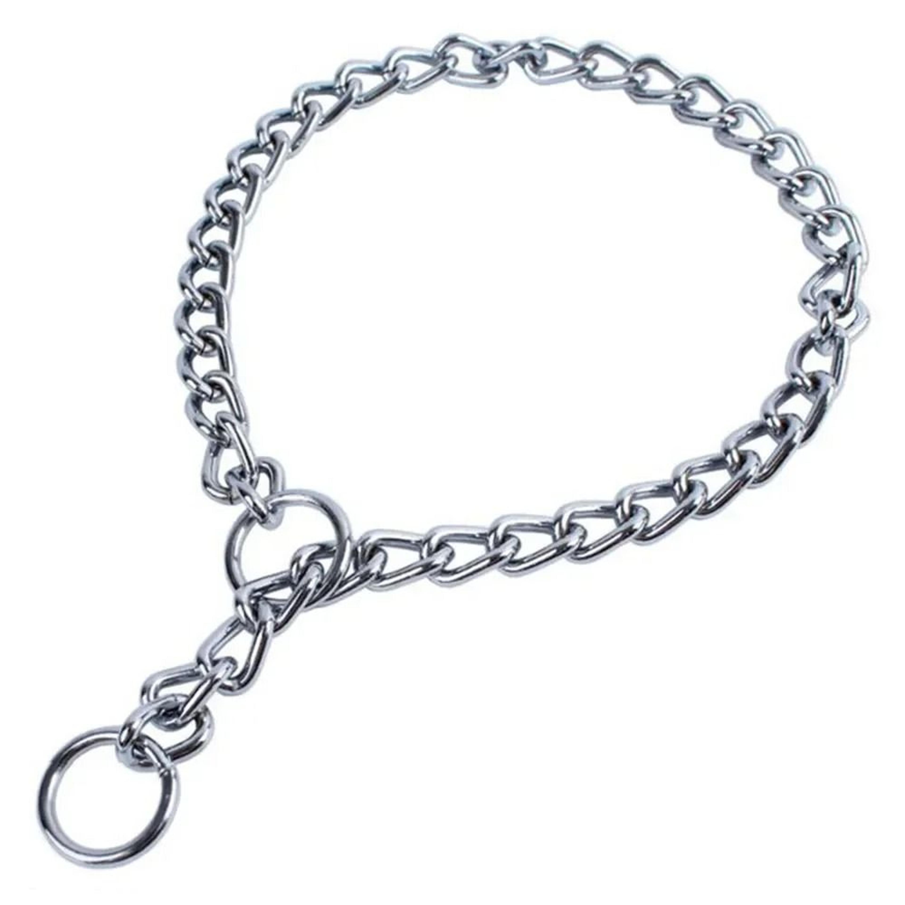stainless steel dog training choke collar adjustable snake chain collar for bulldogs and large dogs