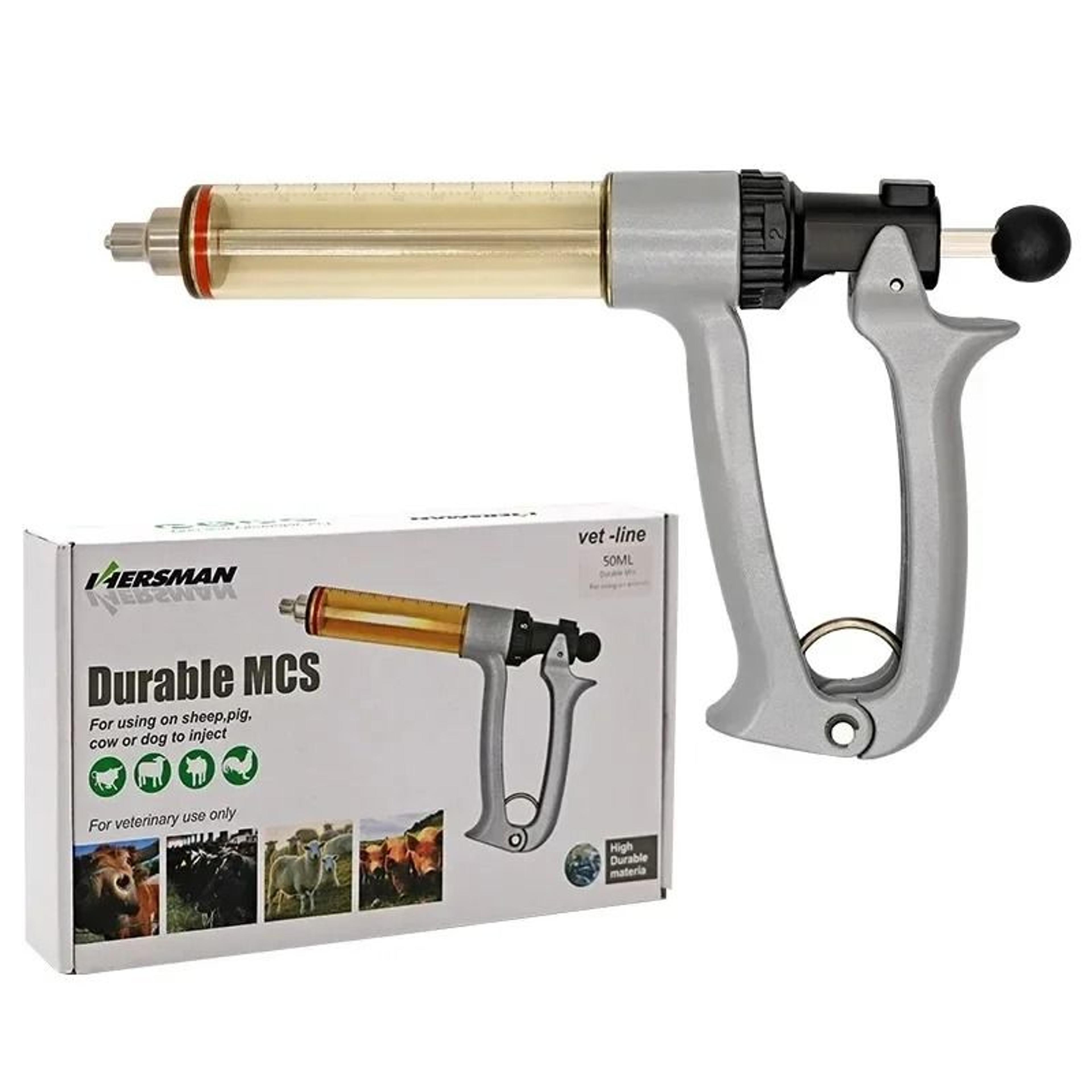 semi automatic veterinary vaccine syringe adjustable livestock injection syringe for cattle and sheep