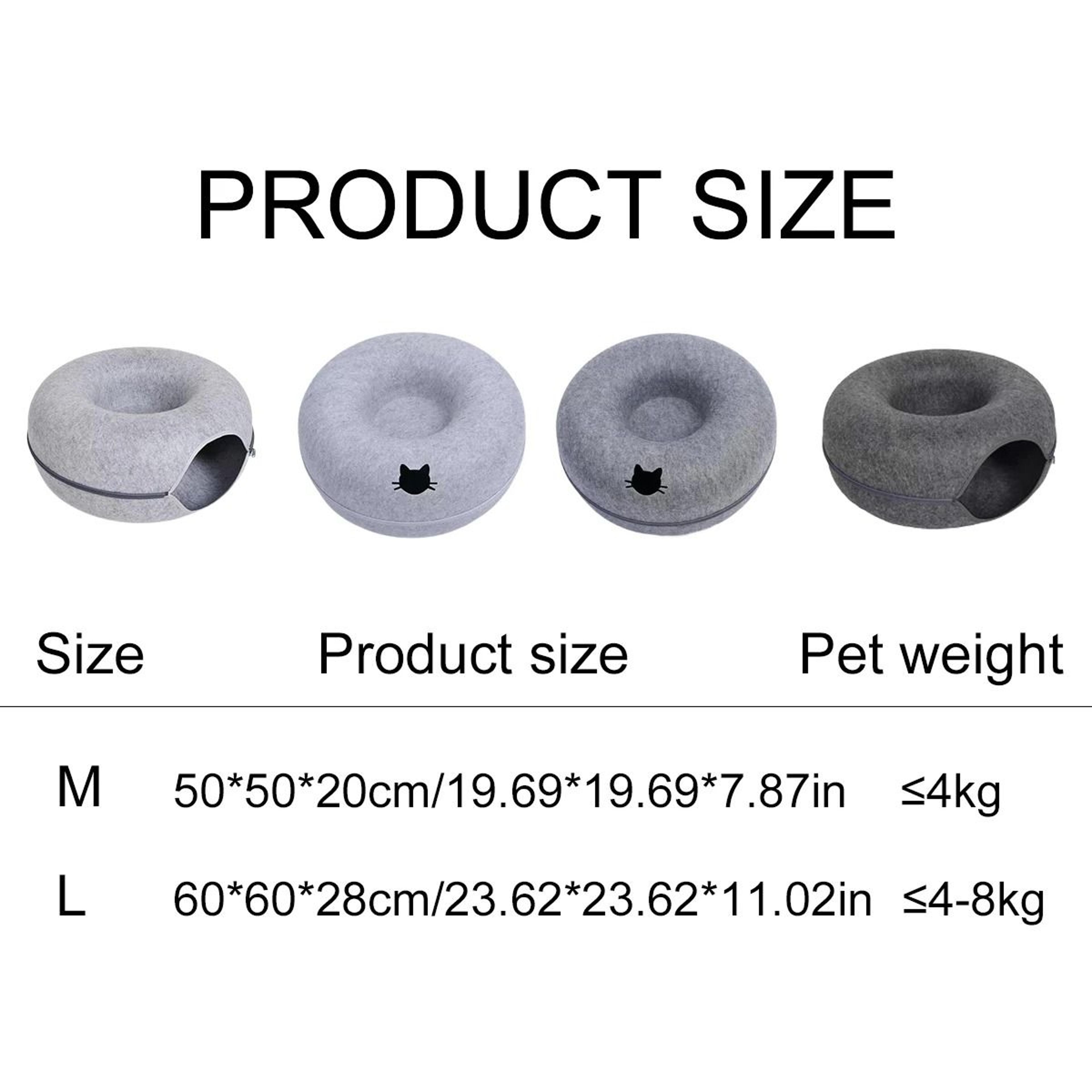 Interactive Cat Tunnel Bed Felt Donut Nest Scratcher House For Indoor Cats 5
