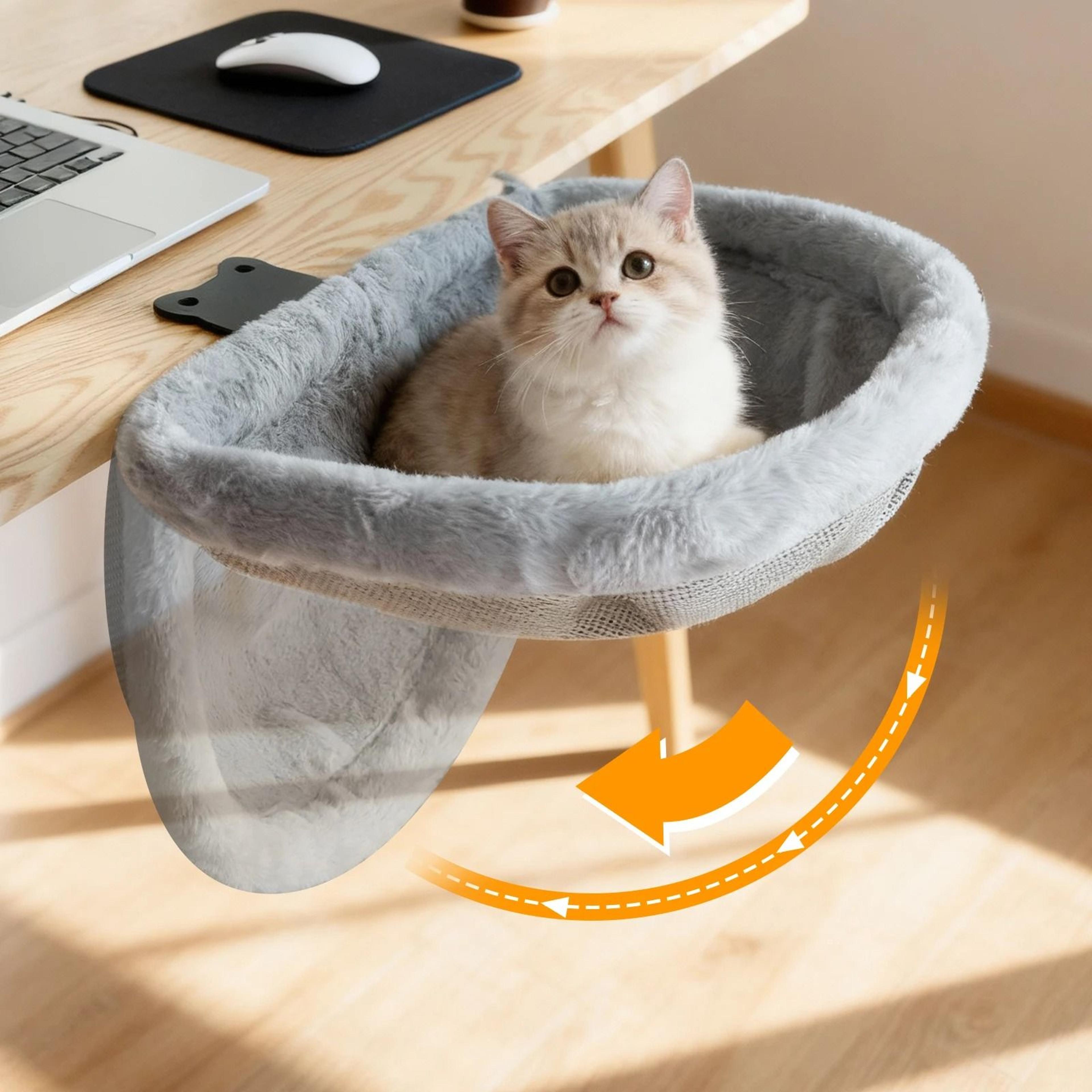 SpaceNest Cat Desk Hammock Foldable Semi Circular Cat Perch For Home Office Cats 5