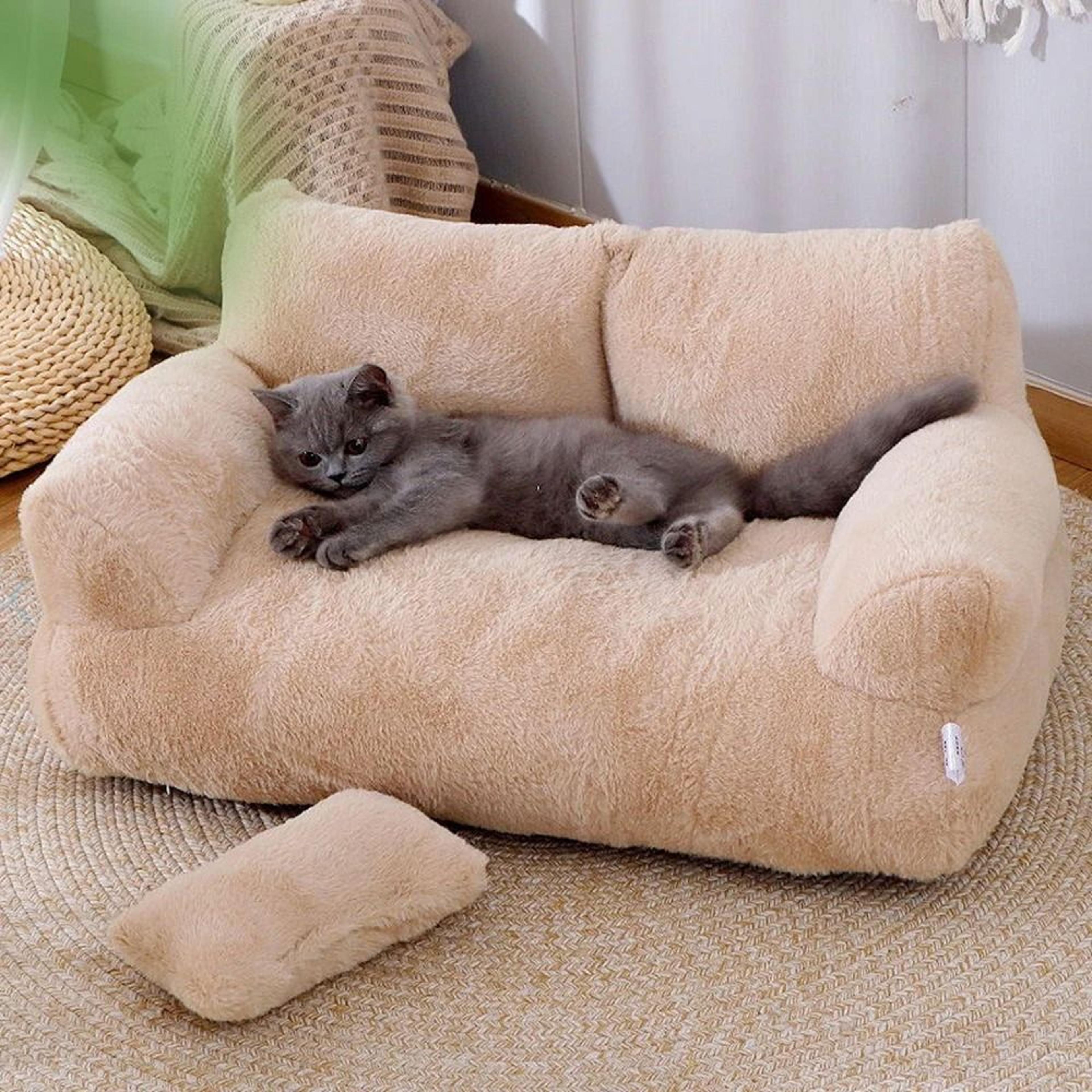 Washable Pet Sofa Bed Soft All Season Couch For Cats And Small Dogs 6