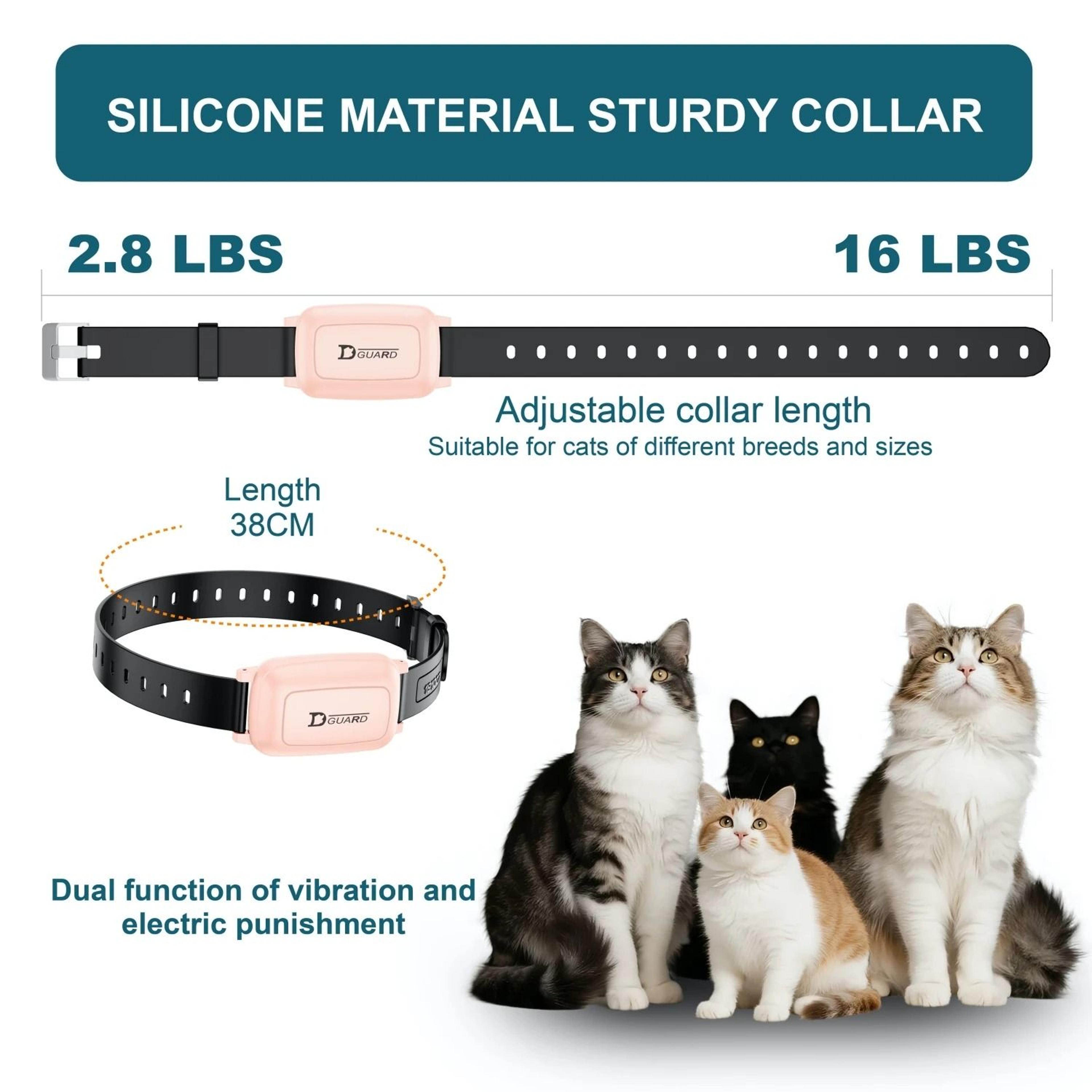 Remote Cat Training Collar With Adjustable Modes And Long Range Control 6