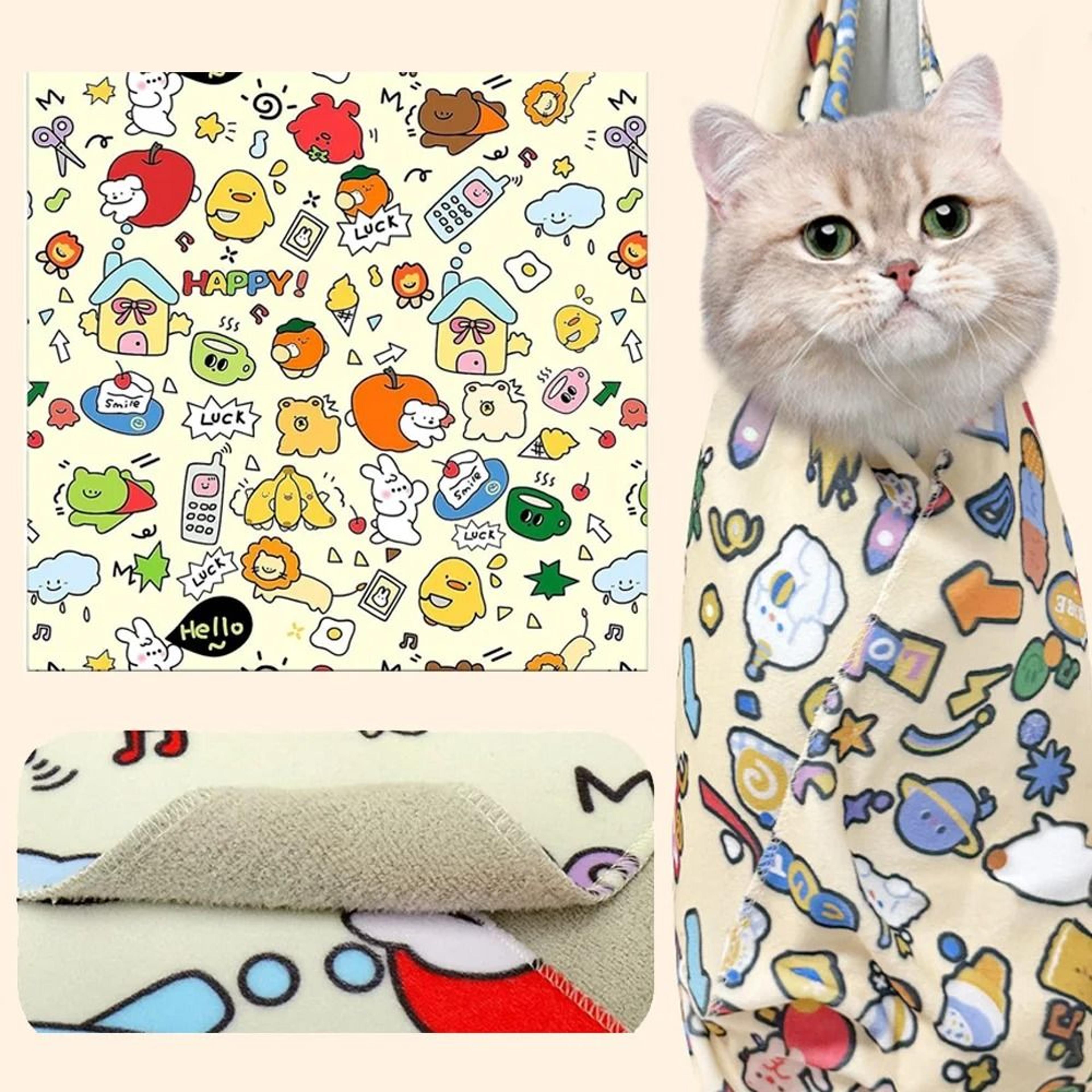 cute cartoon pet blanket soft fleece mat for cats and small dogs