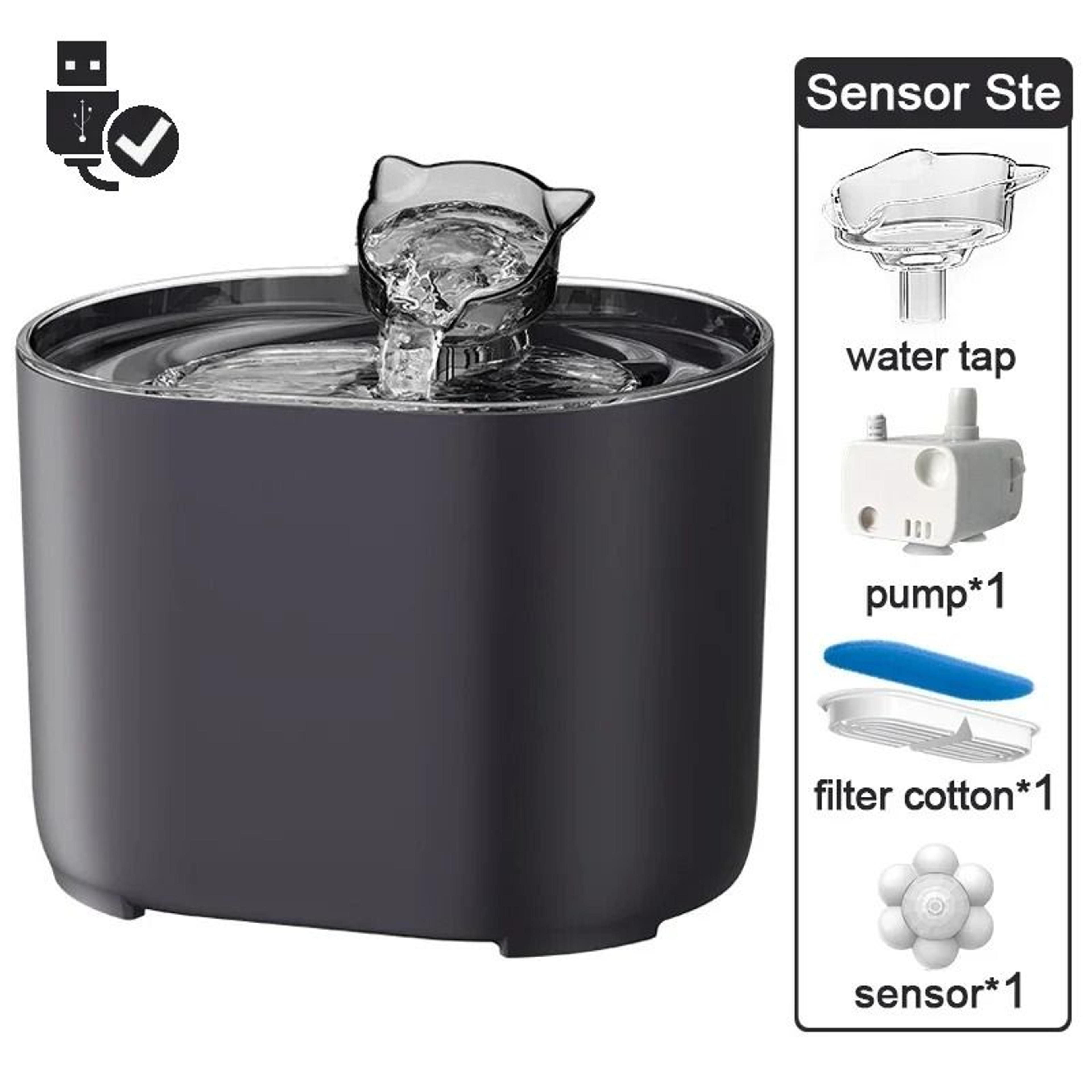 USB Automatic Cat Water Fountain With Quiet Recirculating Filter 10