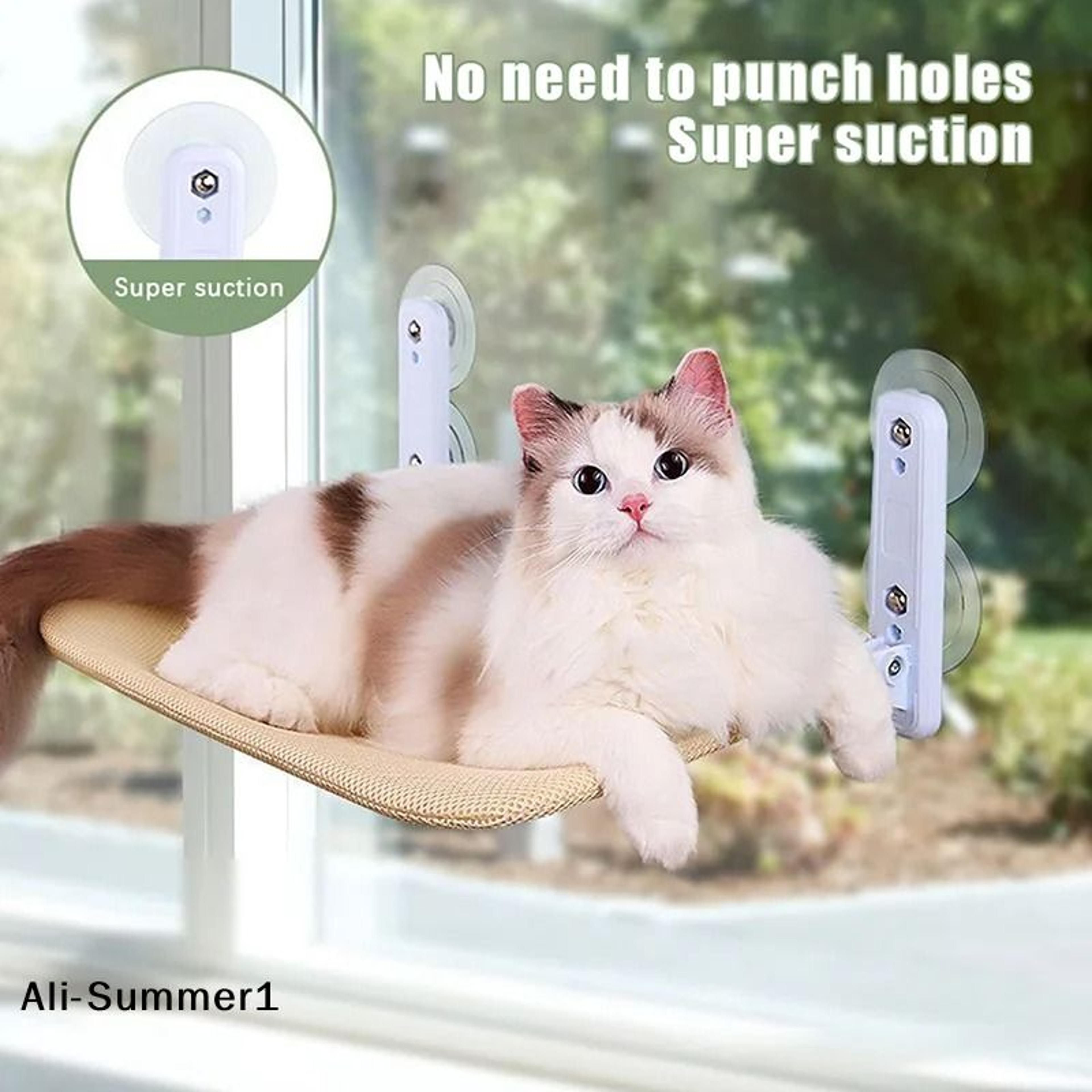 Foldable Window Cat Hammock With Suction Cups Suspended Cat Bed For Indoor Cats 9